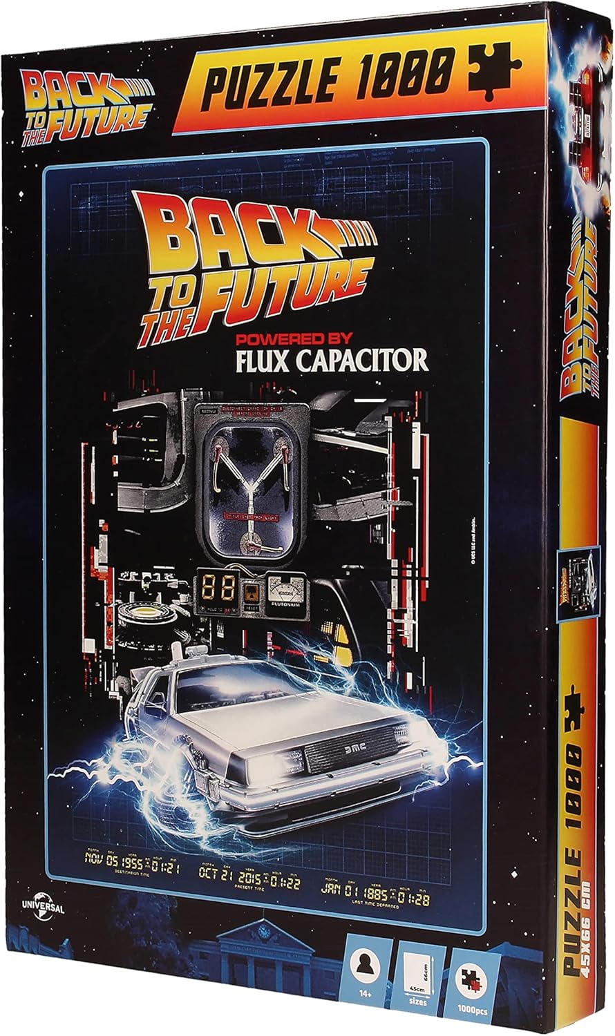 Back to the Future 1000-Piece Jigsaw Puzzle - Powered by Flux Capacitor, Ages 14+