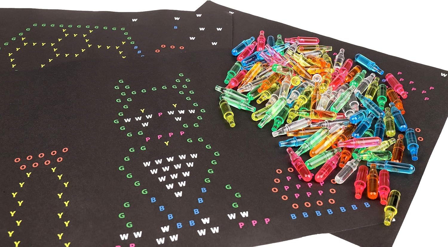 Lite Brite Peg & Template Refill Pack | Light Up Drawing Board with 100 Pegs & 8 Templates