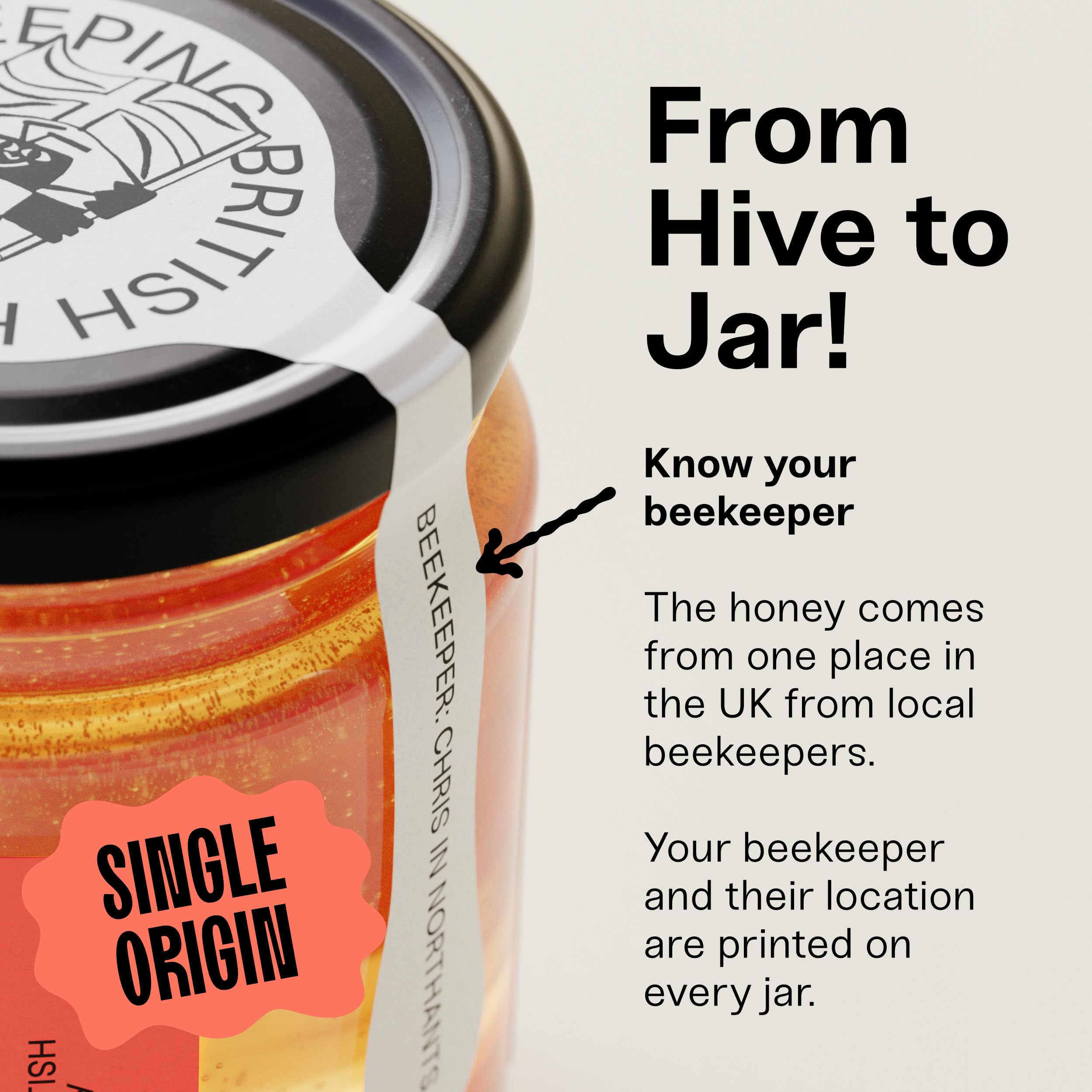 Black Bee Hot Honey with Habanero Chilli - British Wildflower Chilli Honey