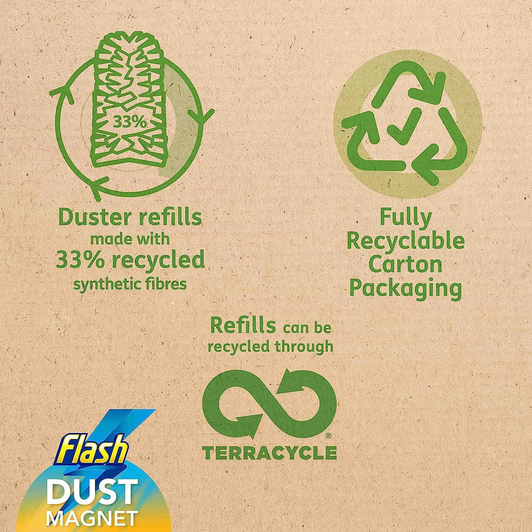 Flash - Duster Dust Magnet Refills 25 Pack for Effective Dust, Hair & Allergen Removal
