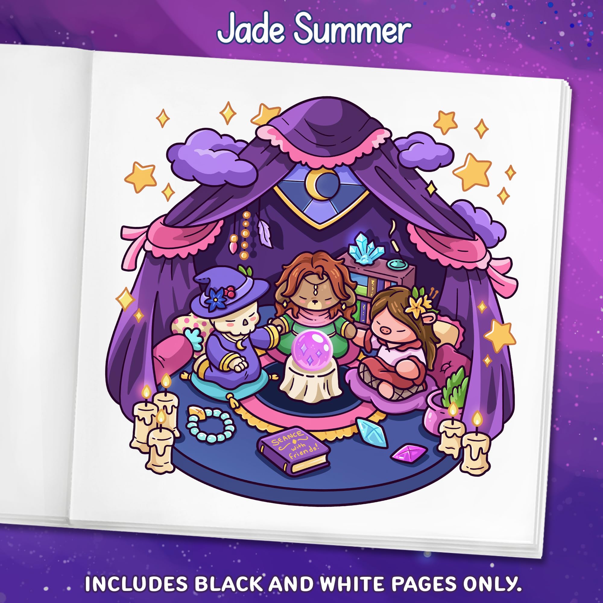 Spooky Places: Cozy Coloring Book for Adults and Teens with Cute and Creepy Designs by Jade Summer | 40 Images | Paperback 2