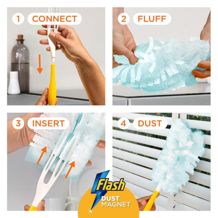 Flash - Duster Dust Magnet Refills 25 Pack for Effective Dust, Hair & Allergen Removal