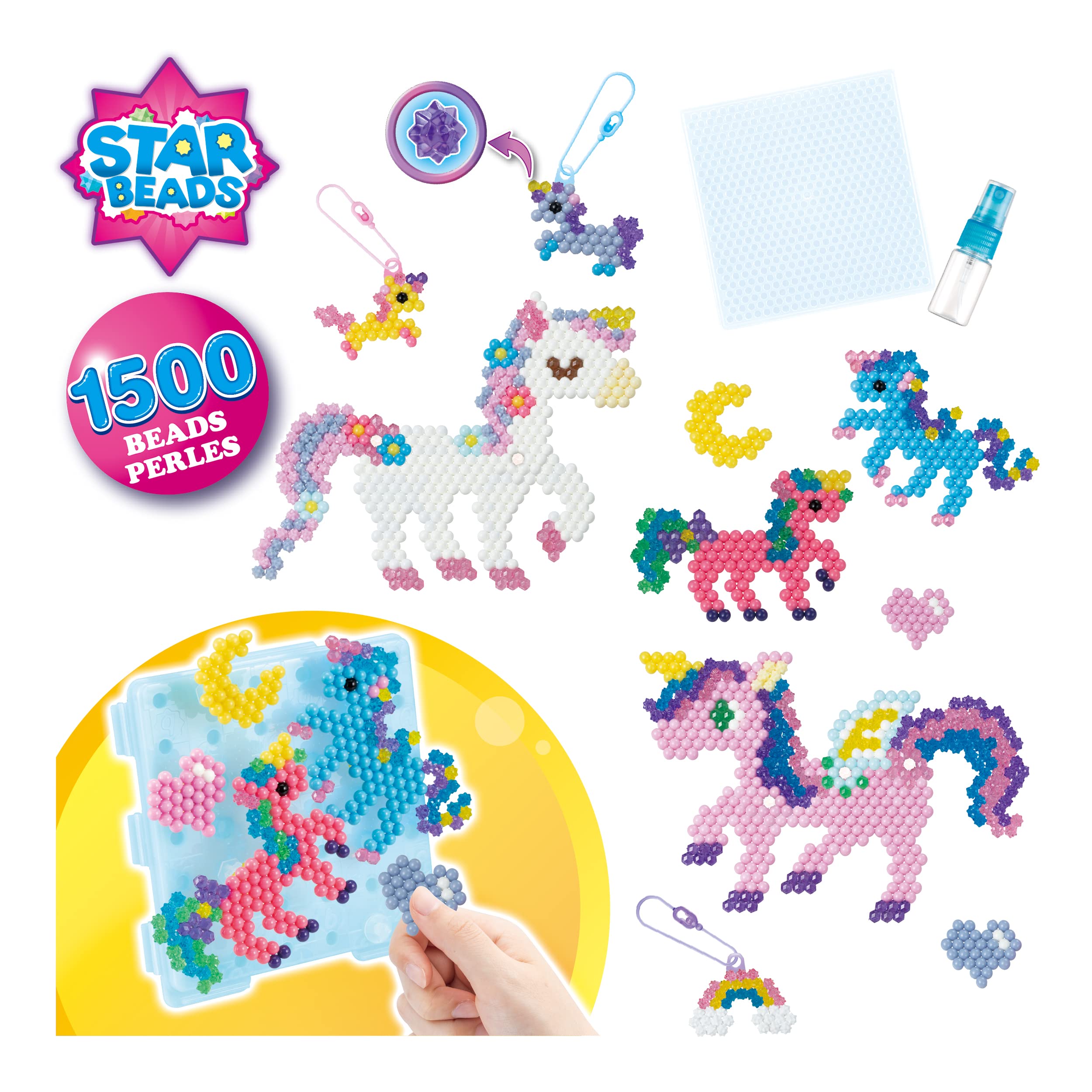 Aquabeads Mystic Unicorn Set - 1500+ Beads in 24 Colors | Ages 4+