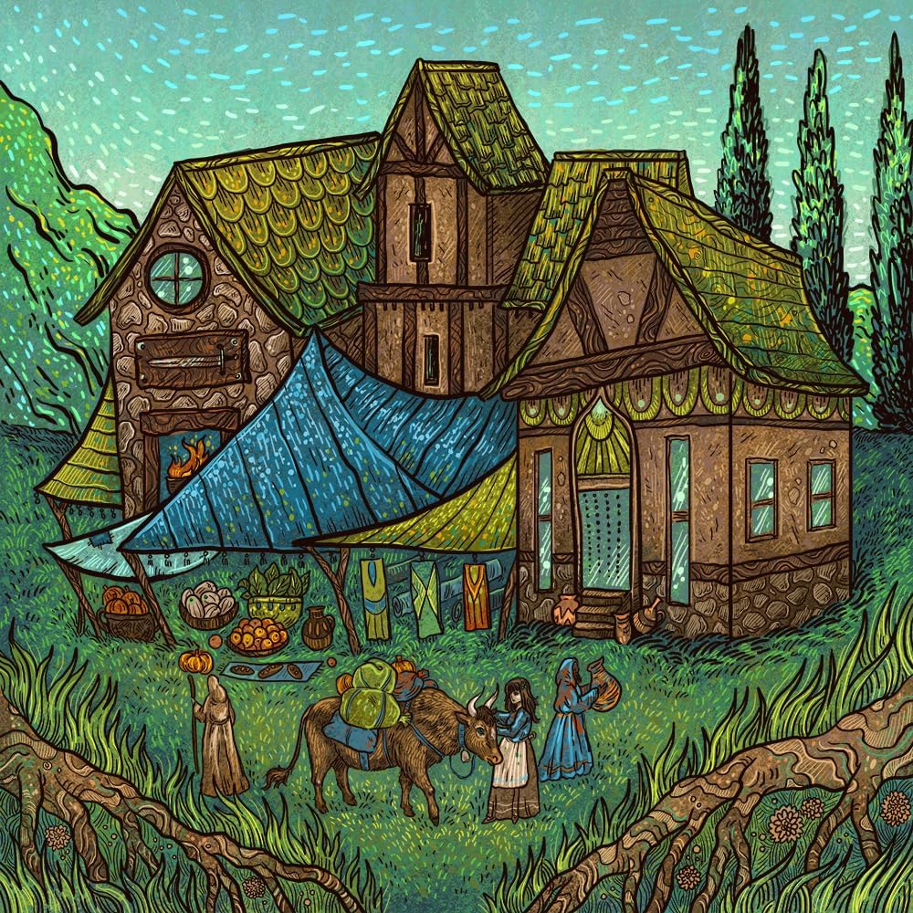 Green Meadow Games Dawn - Strategy Card Game for 3-5 Players with Hidden Roles and Tile Placement