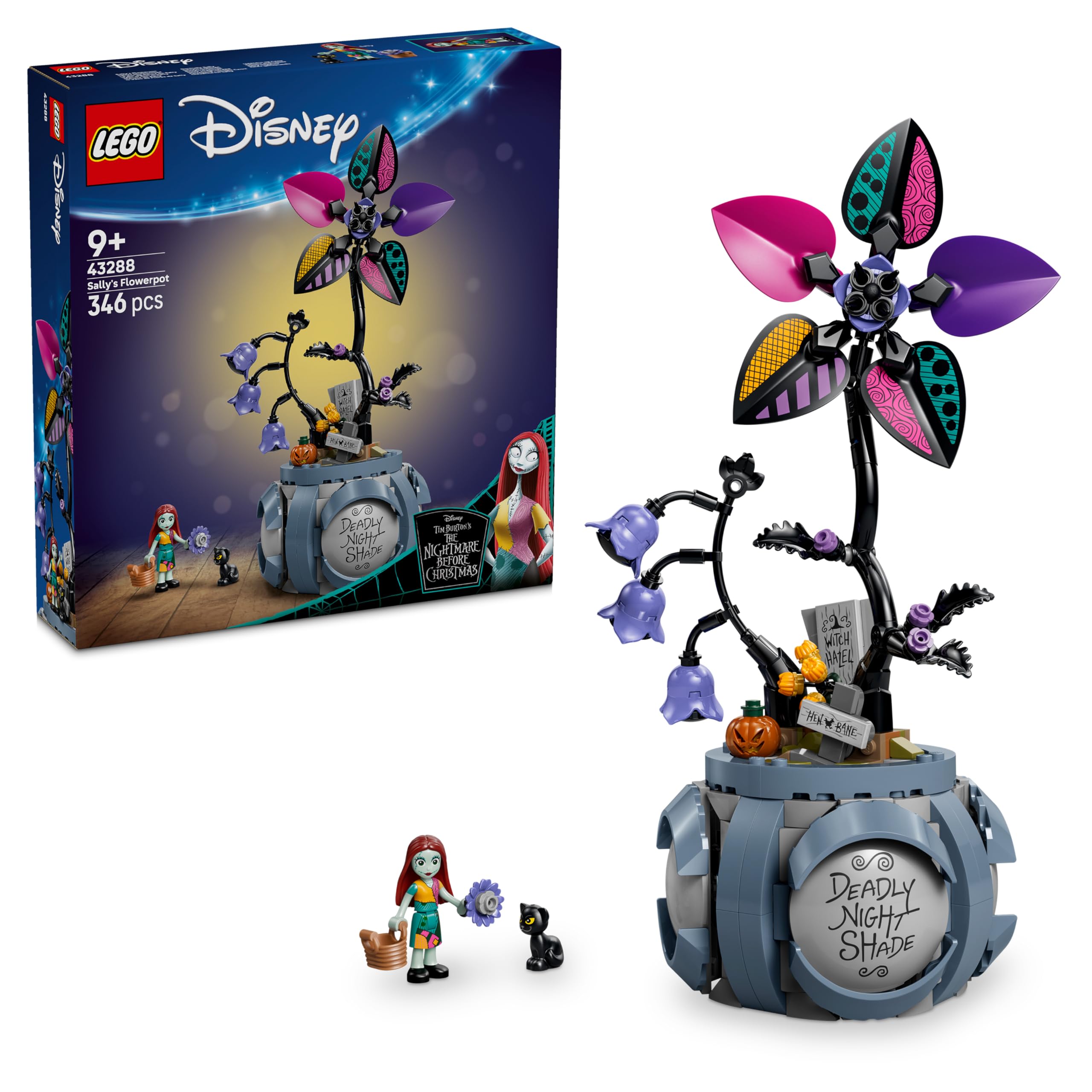 LEGO Disney Sally's Flowerpot Building Set 43288 | 9+ Years | DIY Decor