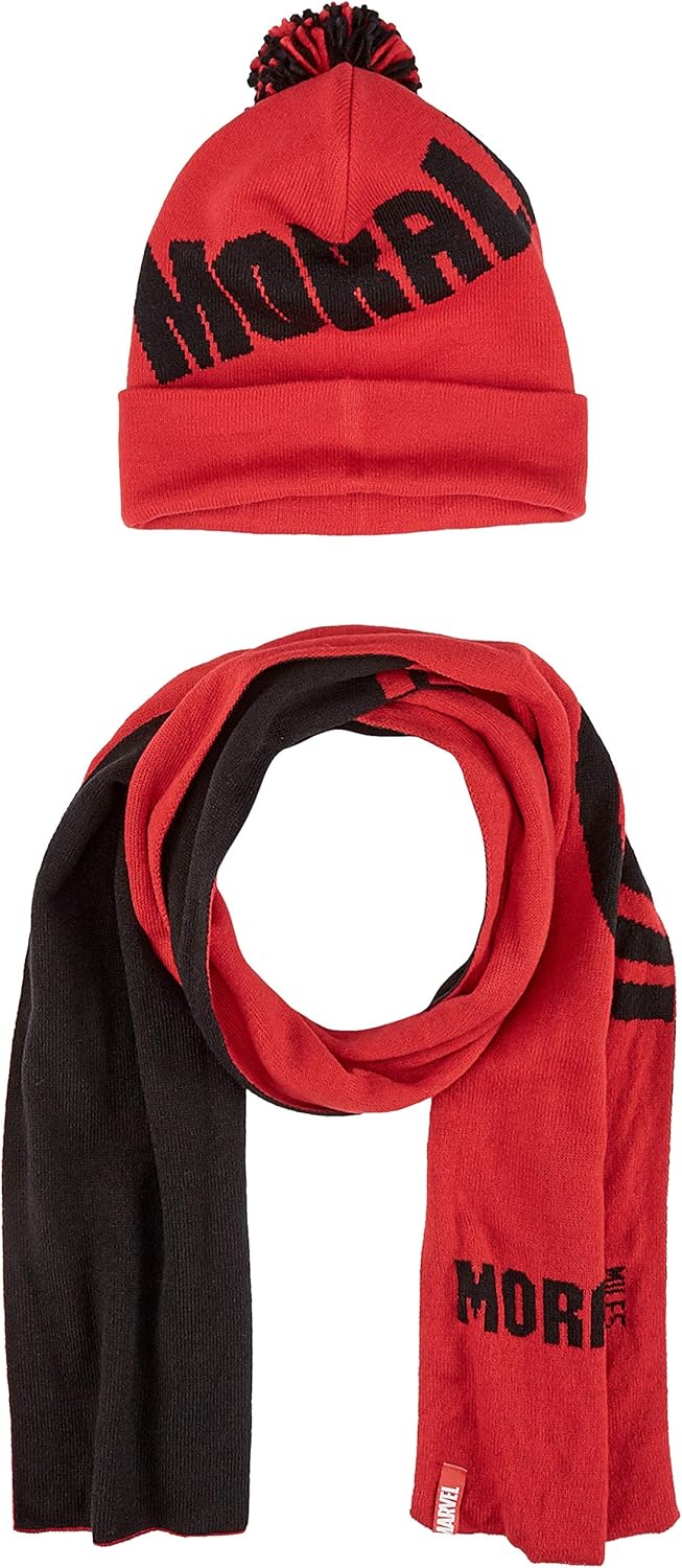 Marvel Spider-Man Miles Morales Bobble Beanie & Scarf Gift Set (BIO-GS703163SPN)