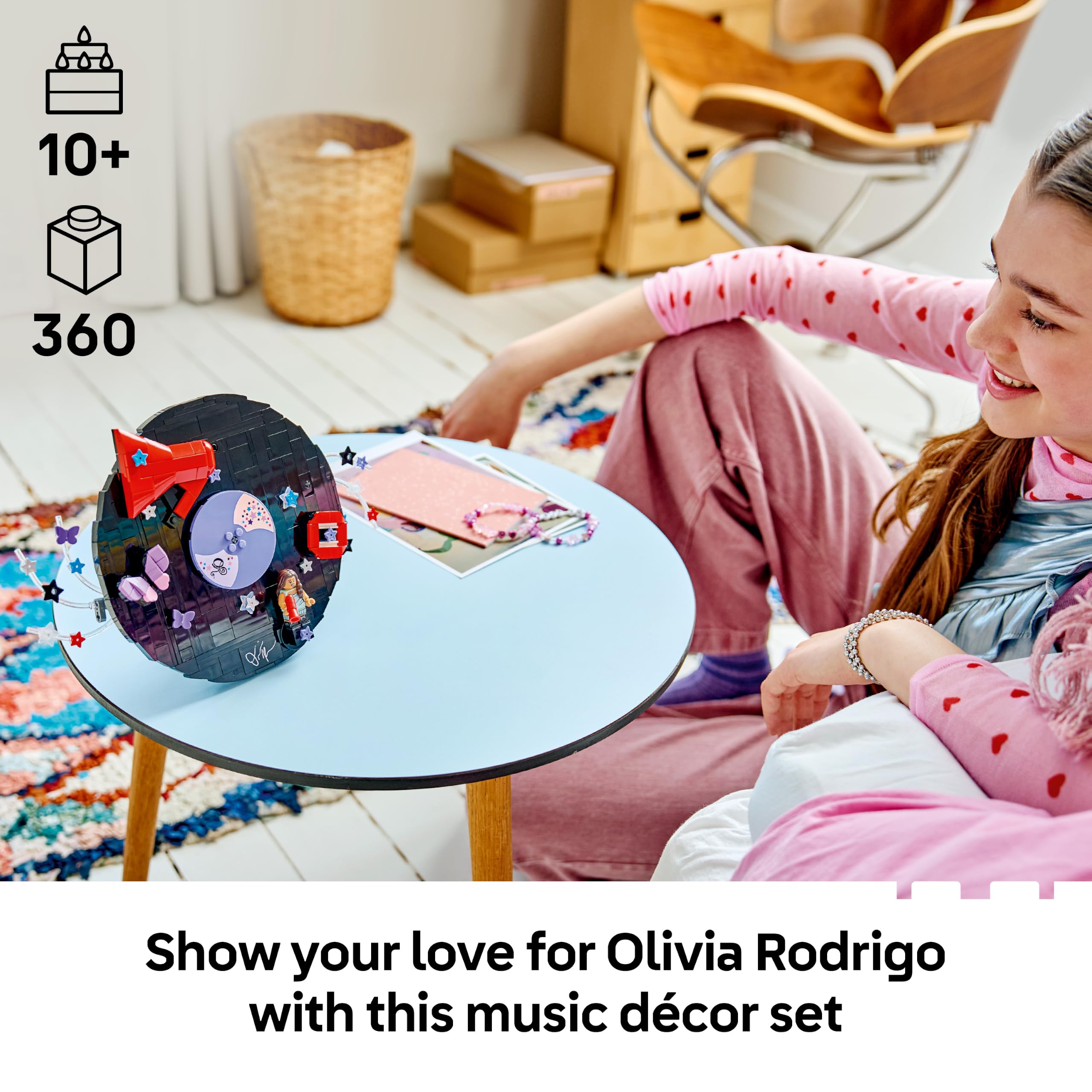 LEGO Editions Olivia Rodrigo's Vinyl Building Set - Music Decor for Ages 10+ 2