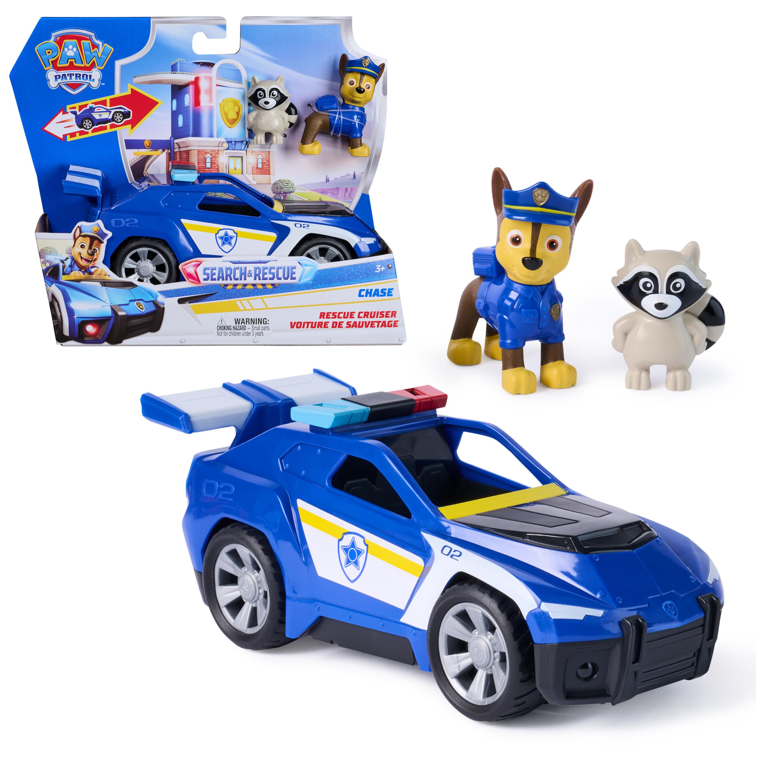 Paw Patrol Search & Rescue Chase Rescue Cruiser Vehicle with 2 Figures | Ages 3-9