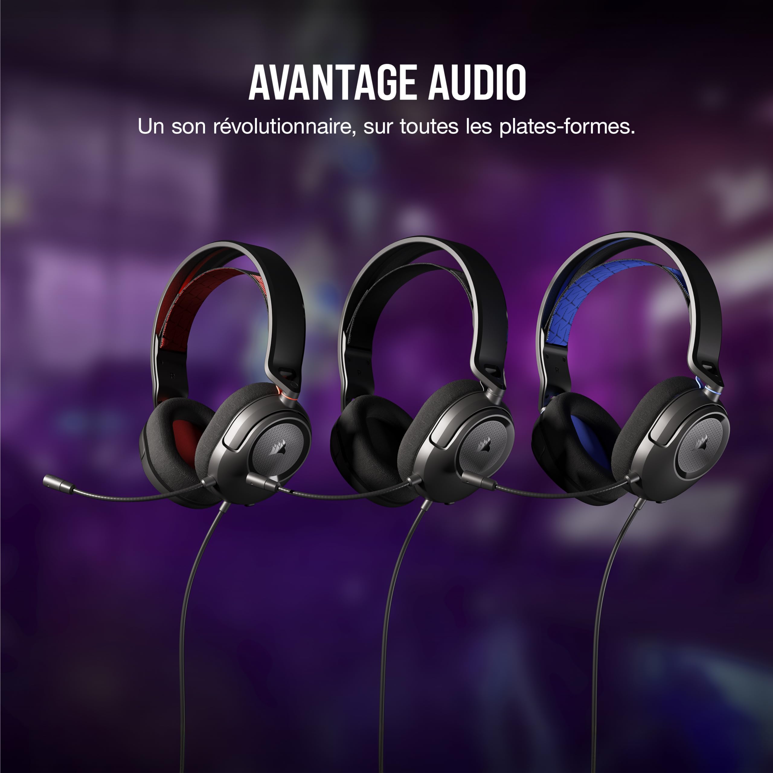 Corsair HS35 v2 Multiplatform Wired Gaming Headset - Carbon | Omni-Directional Mic 2