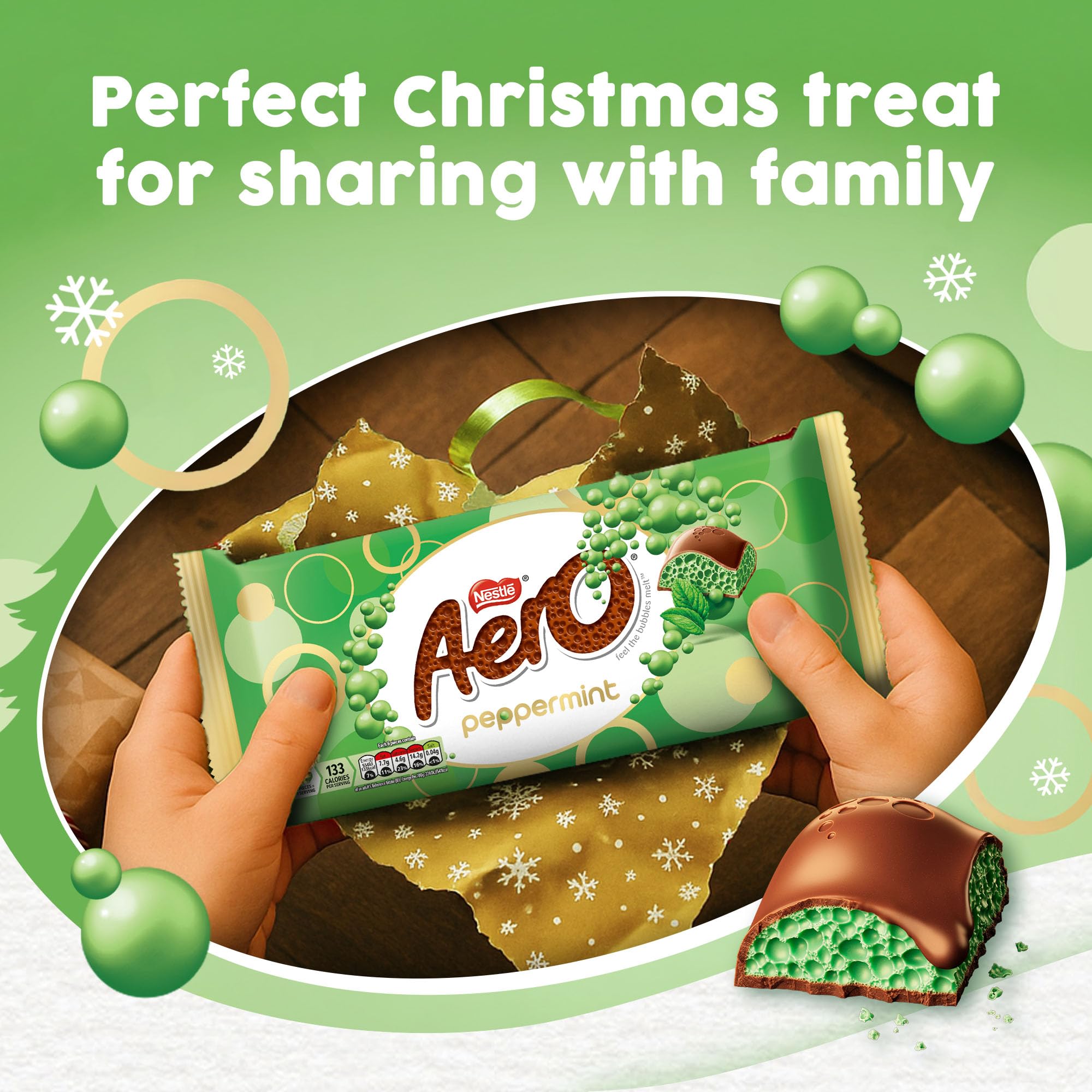 Aero Peppermint Gifting Block – 295g Bubbly Milk Chocolate with Refreshing Peppermint 11