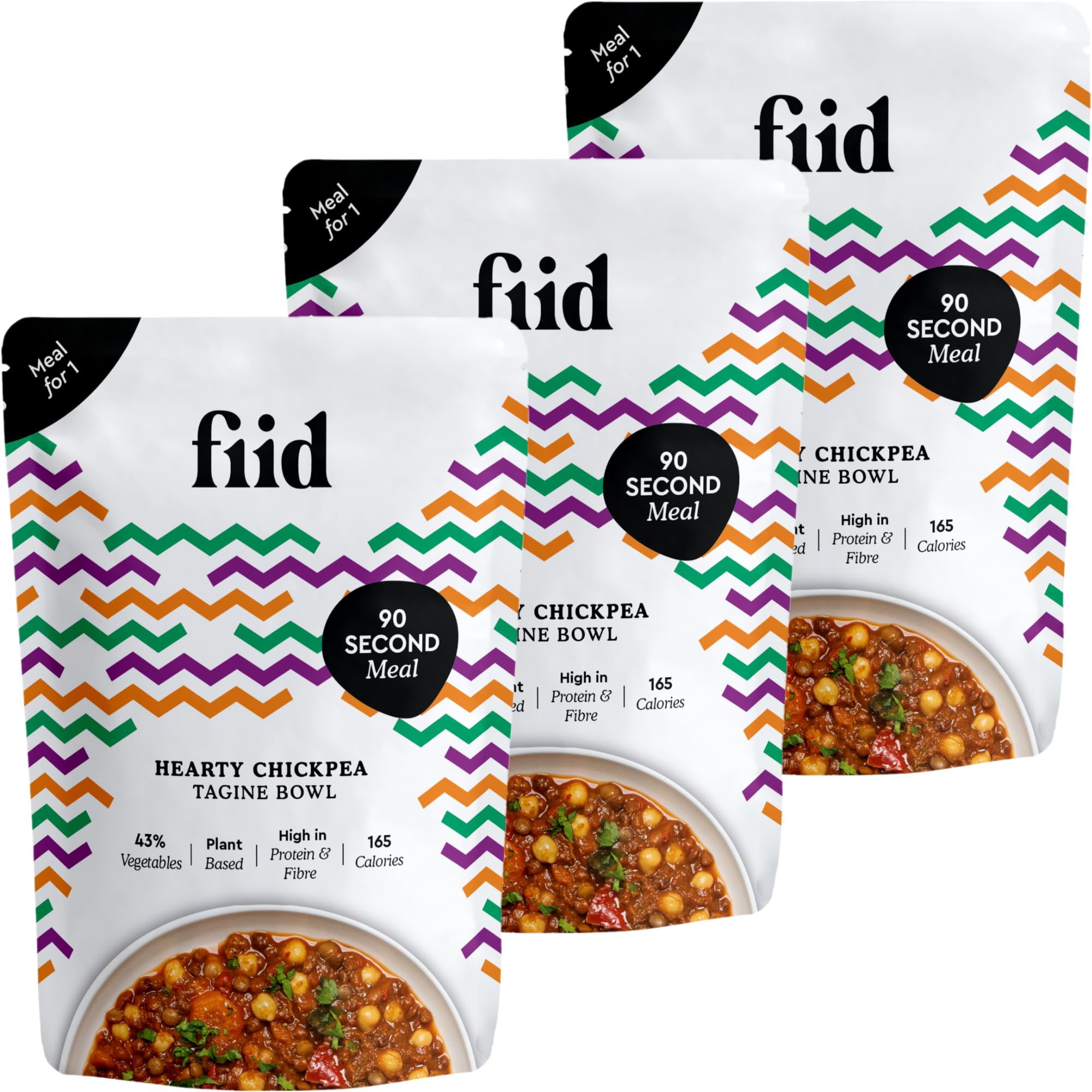 Fiid 100% Natural Vegan Moroccan Chickpea Tagine Stew - Microwave Ready Meal
