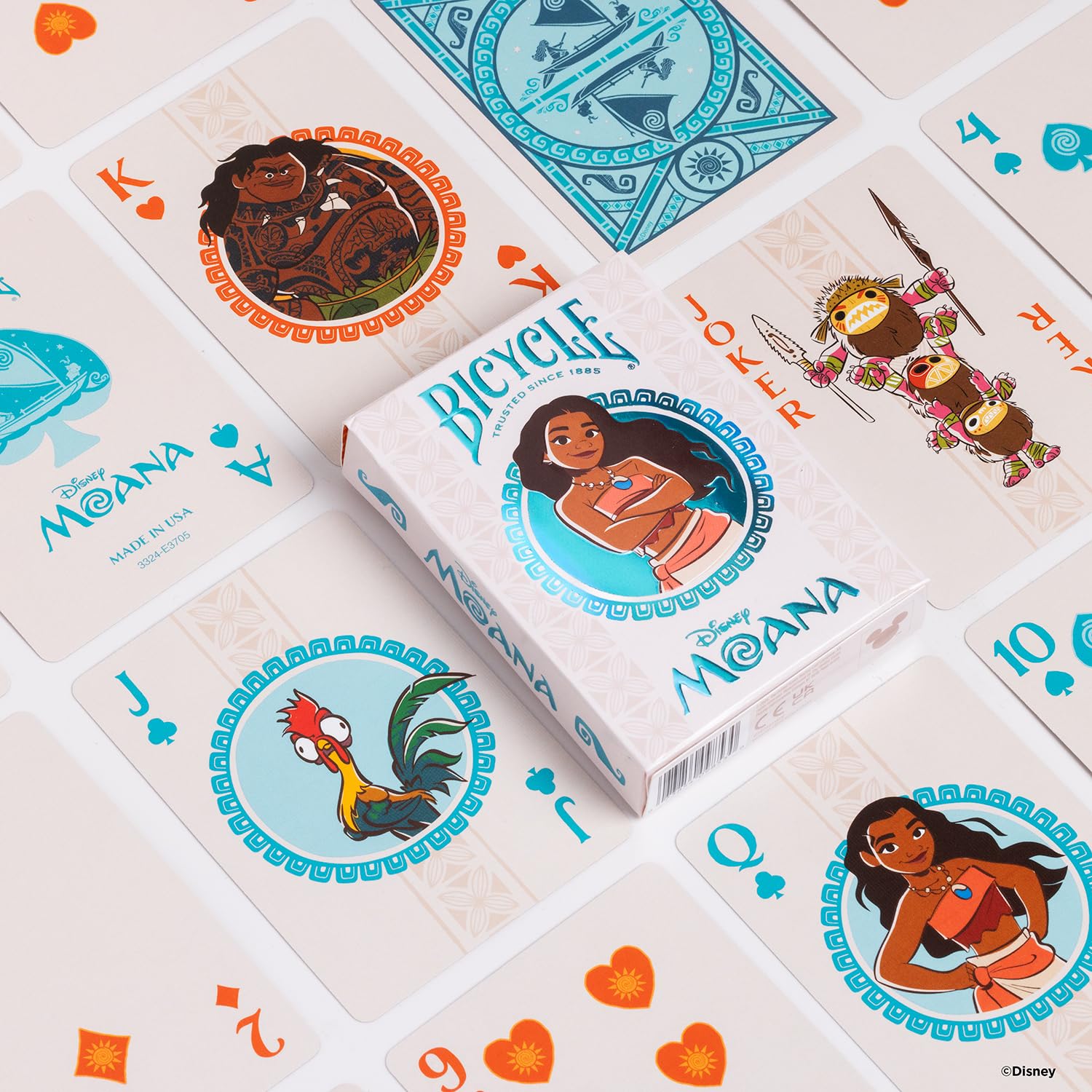 Bicycle Disney Moana Inspired Playing Cards - 1 Deck | Air Cushion Finish | Unisex Adult 2
