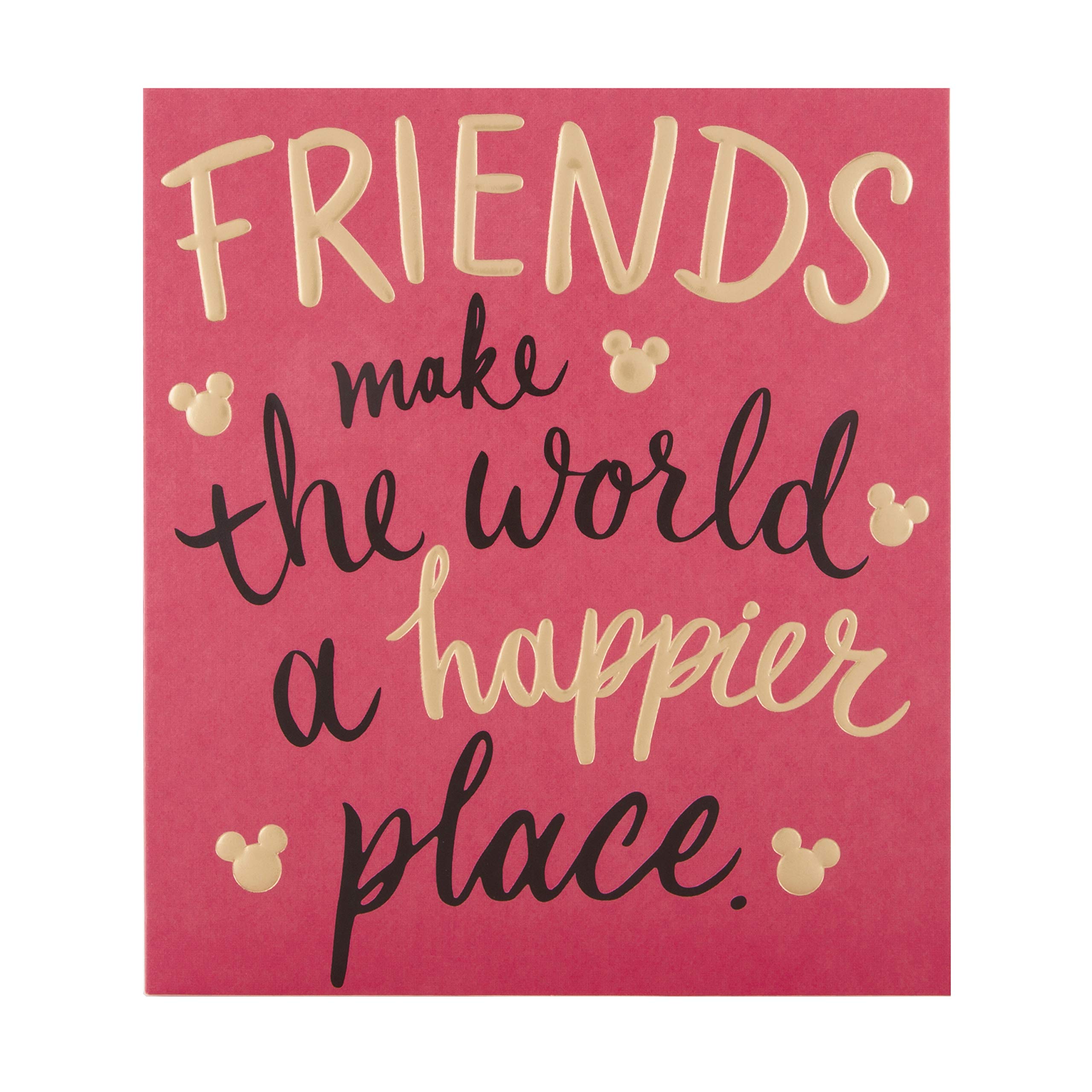 Hallmark Disney Mickey Mouse Birthday Card for Friend with Gold Foil and Embossing | 18cm x 16cm