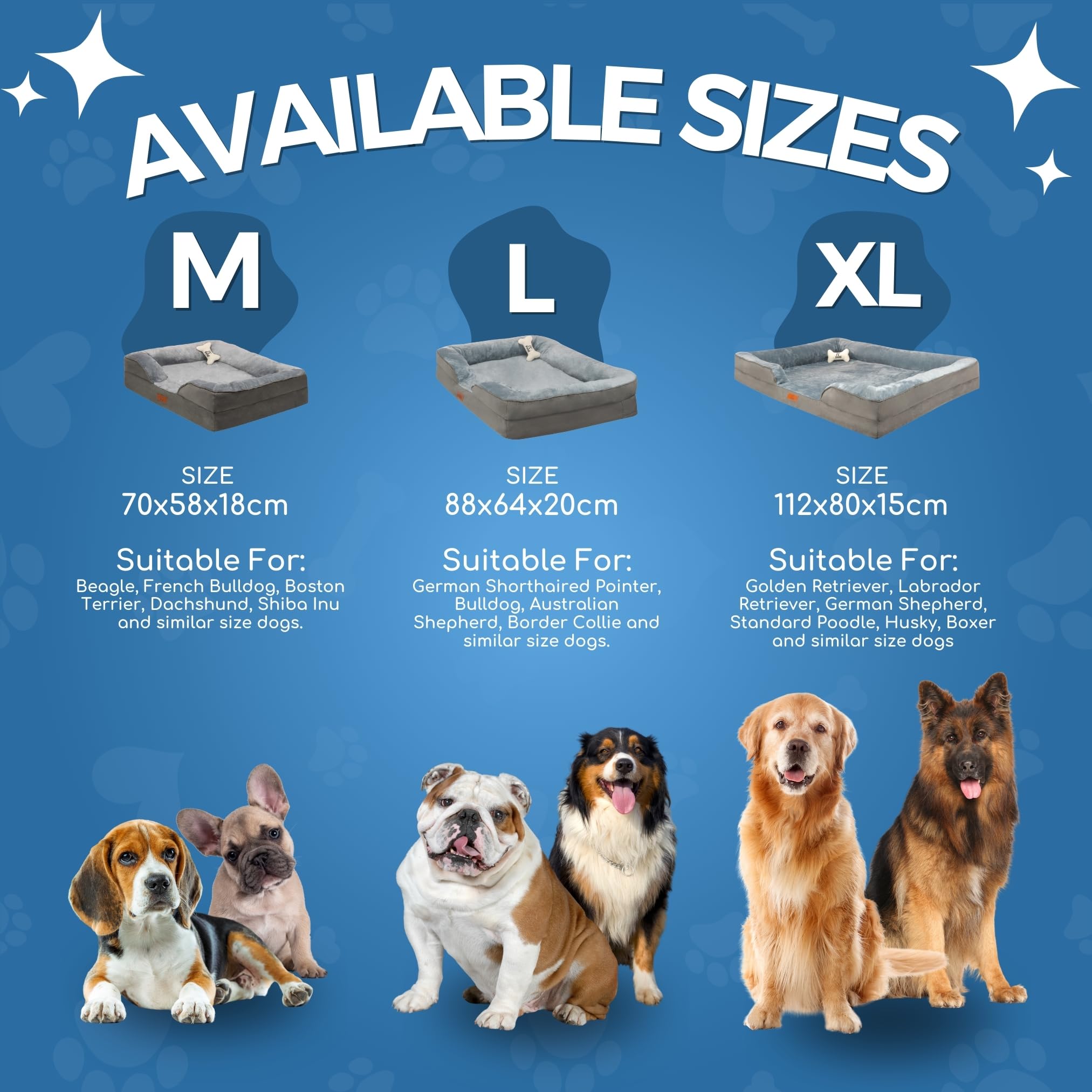 Fur & Bone Medium Dog Bed (70 x 58 x 18 cm) – Orthopedic Support, Waterproof, Non-Skid 7