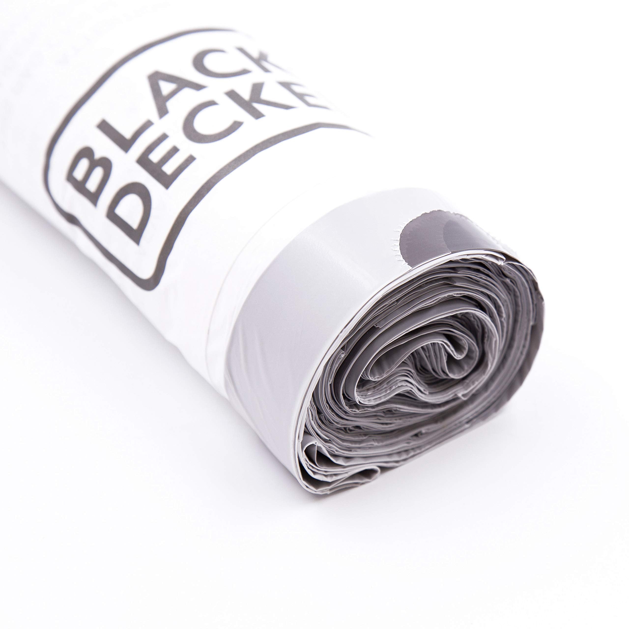 BLACK+DECKER 50L Drawstring Bin Liners - Heavy Duty Plastic Bags | 20 Pack, White