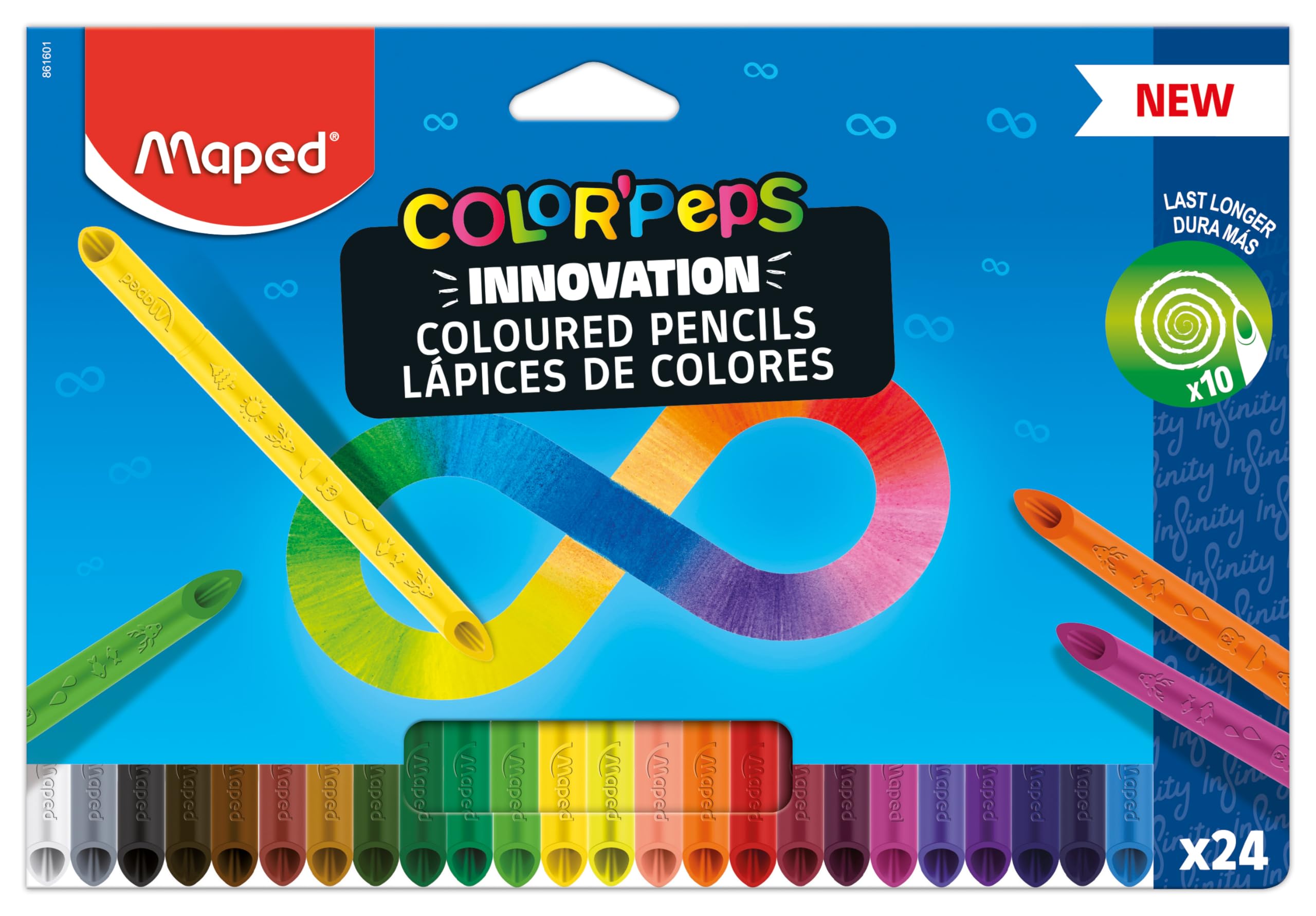 Maped - innovative COLOR'PEPS INFINITY coloured pencils - 100% coloured lea
