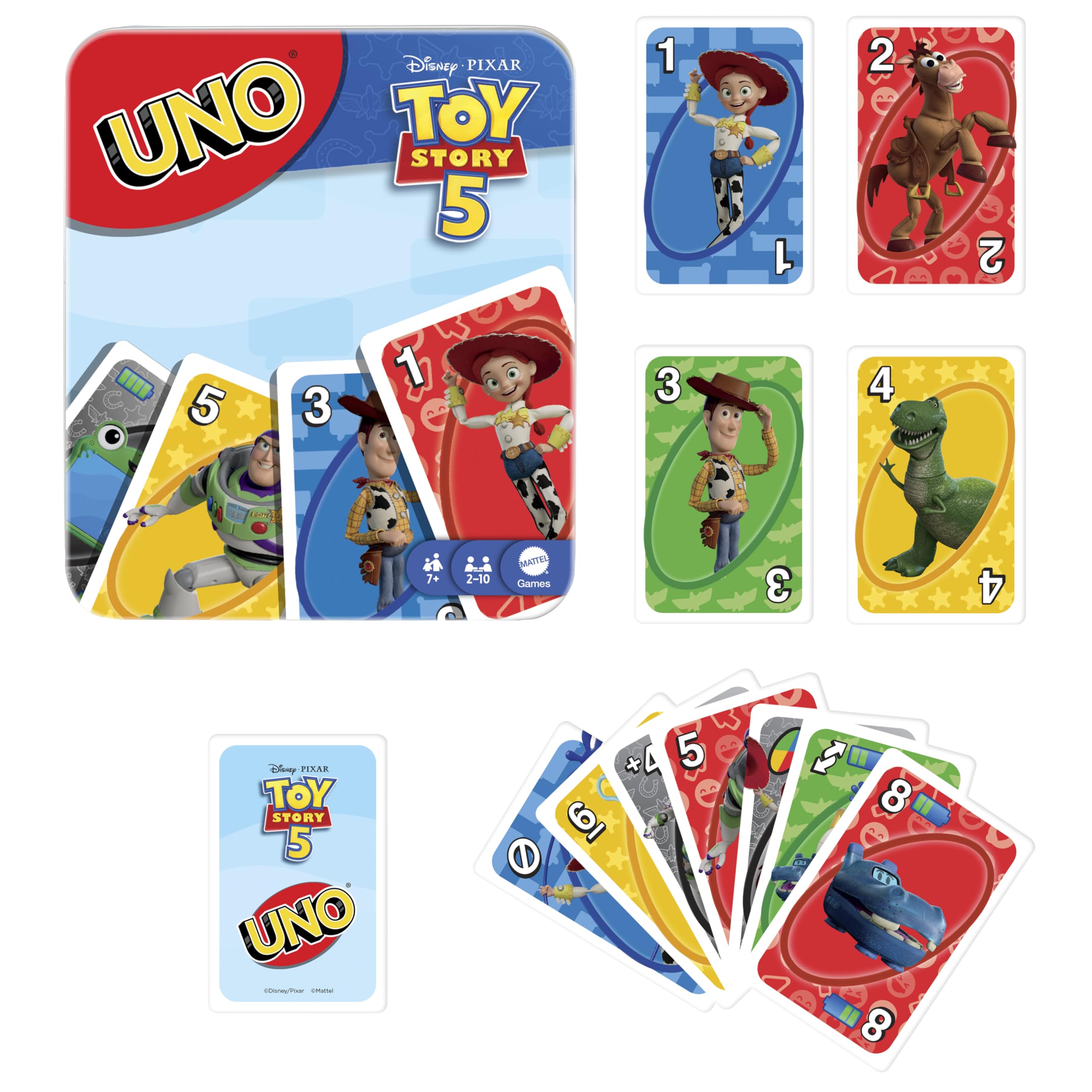 Mattel Games UNO Disney and Pixar Toy Story 5 Card Game | 2-10 Players | Ages 7+ 1