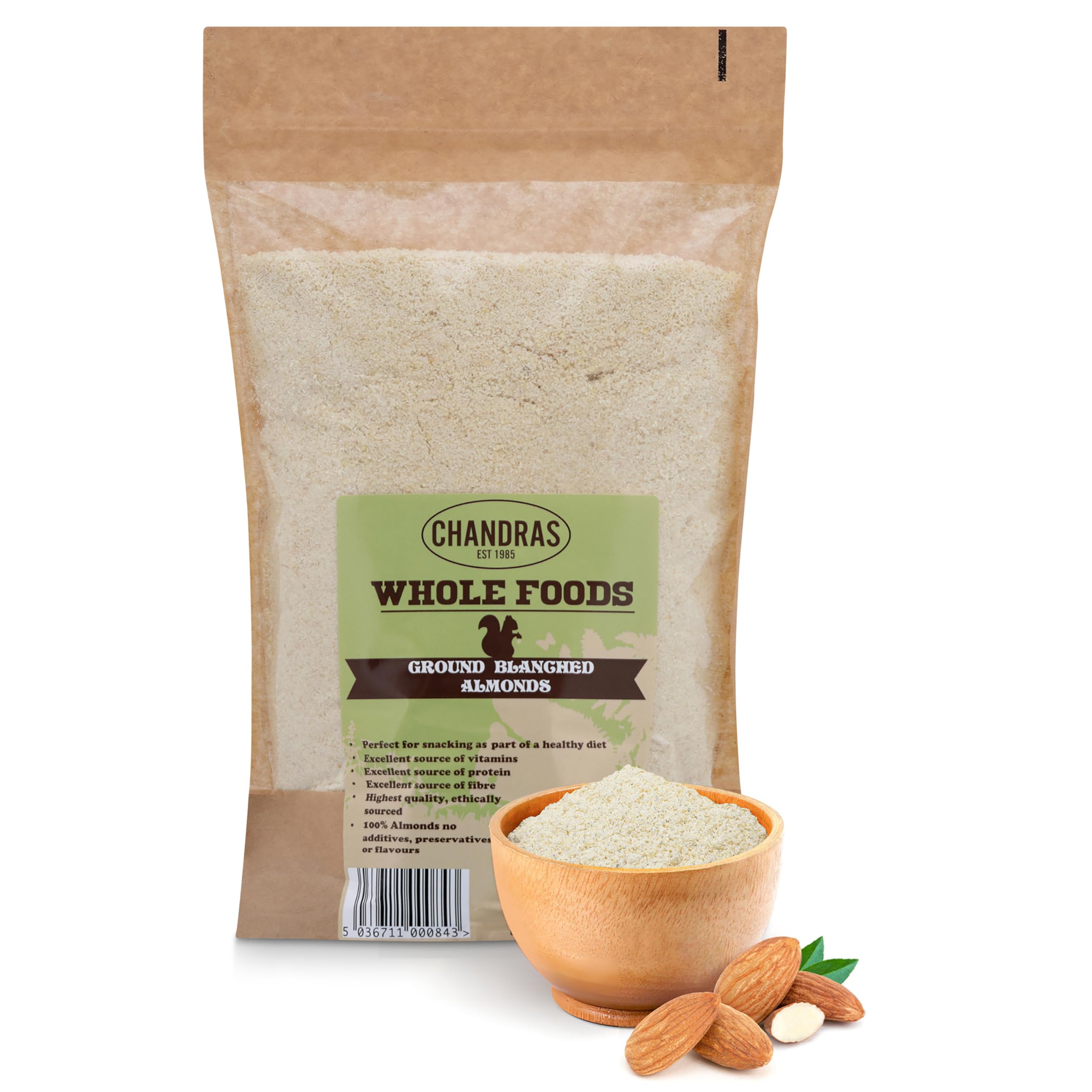 CHANDRA Ground Almond Flour - 1kg Bag | Gluten-Free, Keto & Paleo Friendly 1
