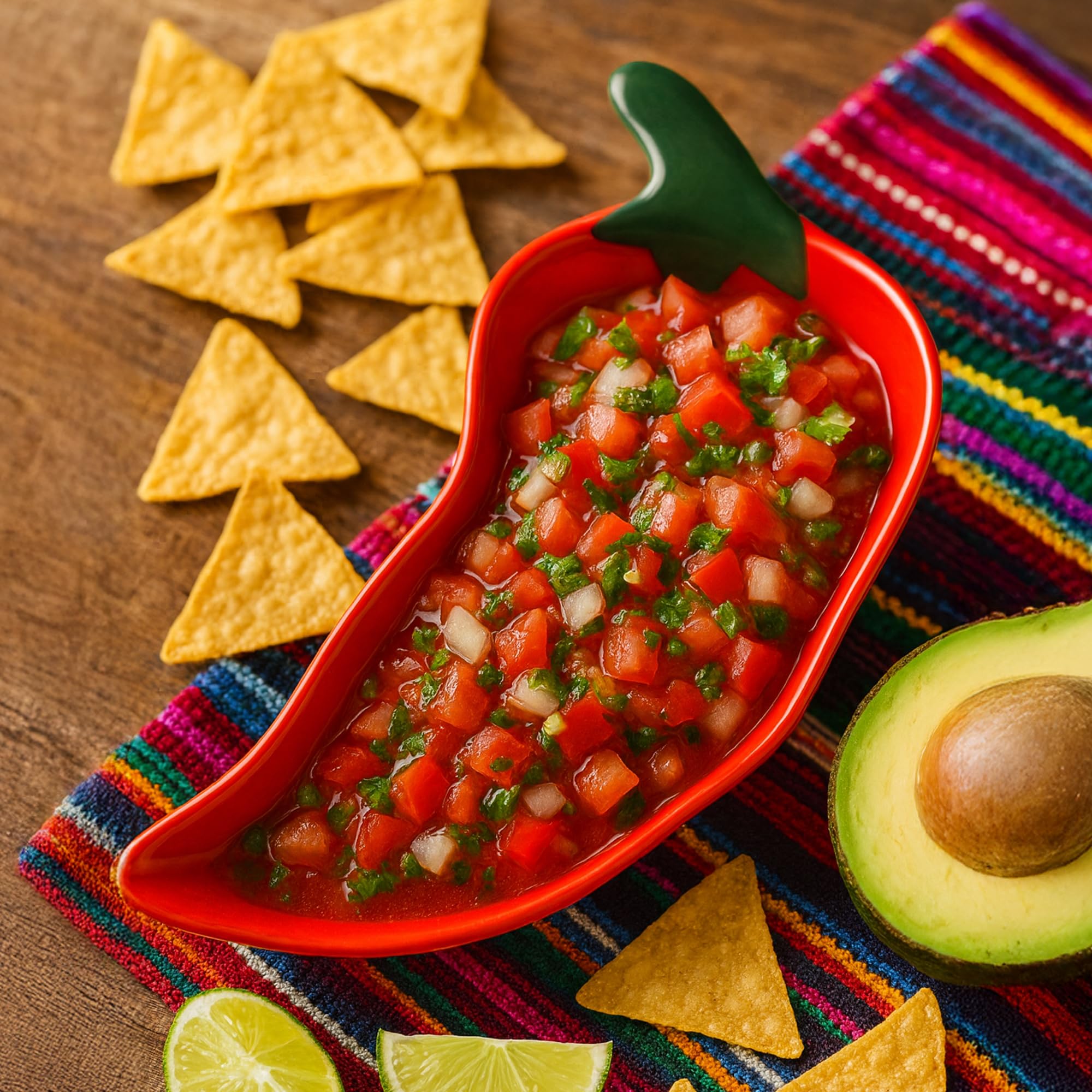 Hot Sauce Gift Set - Mild Green Chilli & Habanero Sauce Duo with Chilli Shaped Dipping Dish 15