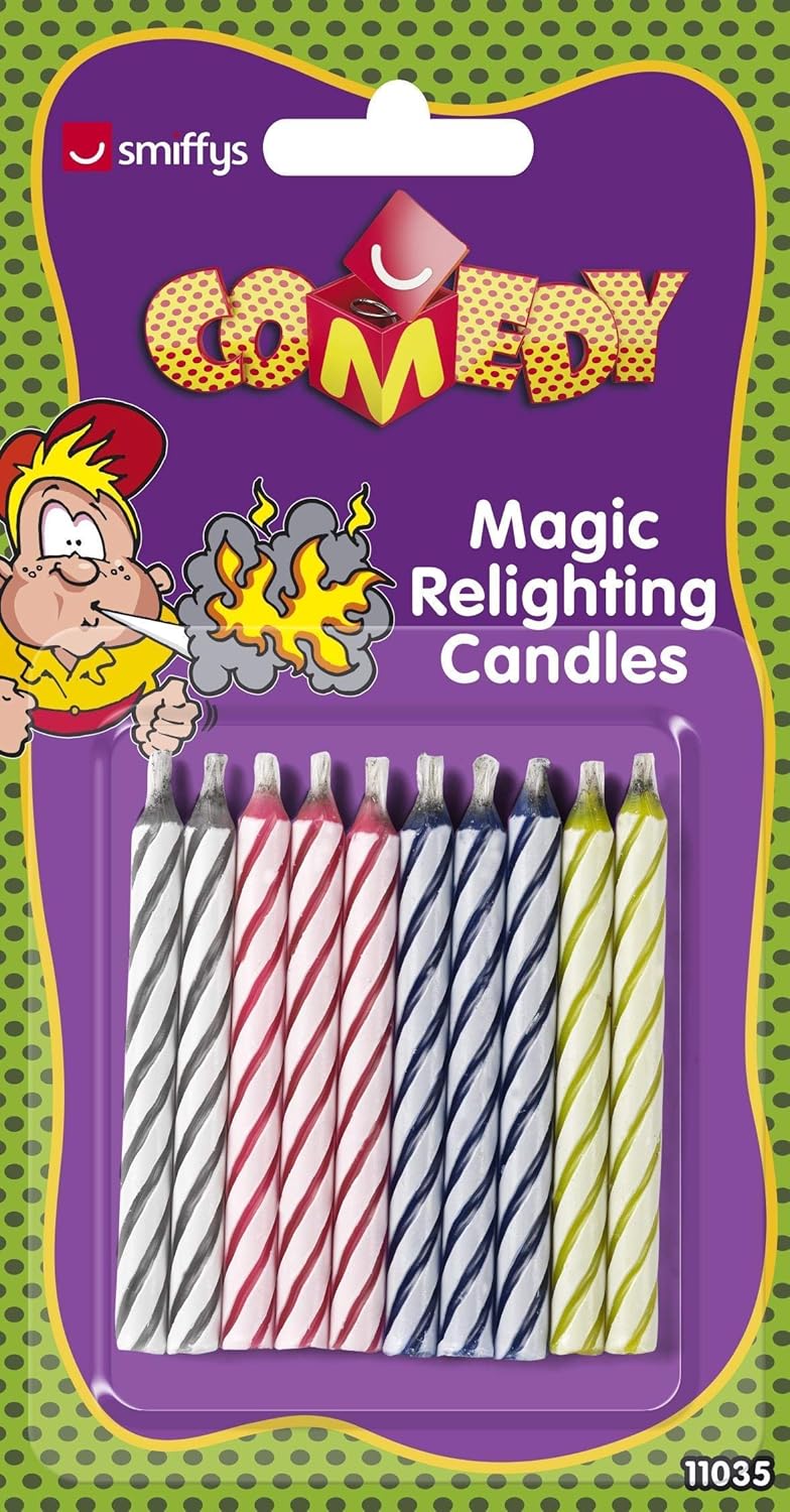 Smiffys Magic Relighting Candles - 10 Pack Party Trick Candles