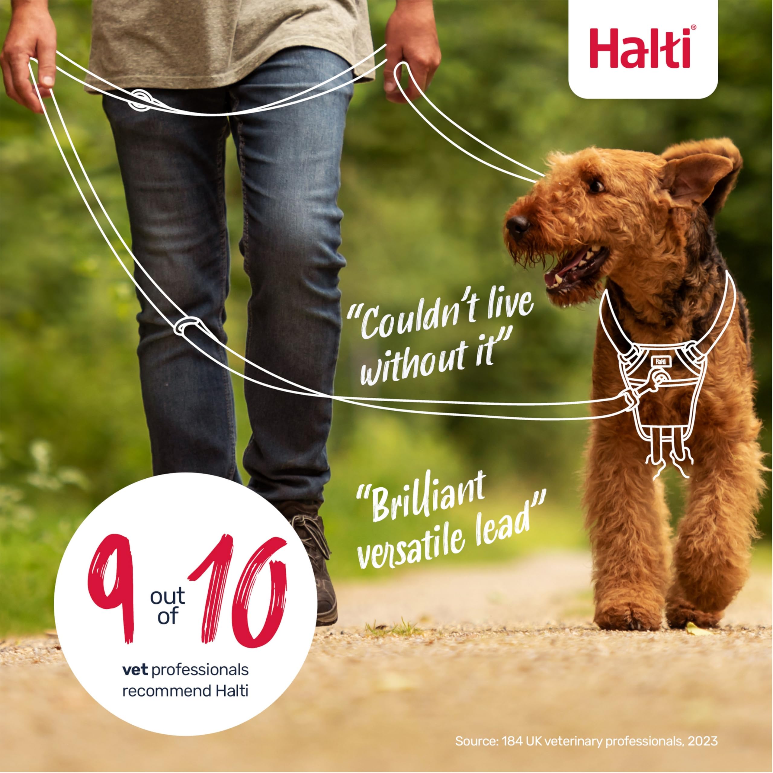 Halti Double Lead - Multifunctional Training Lead for Dogs | Size Small | Burnt Orange 6