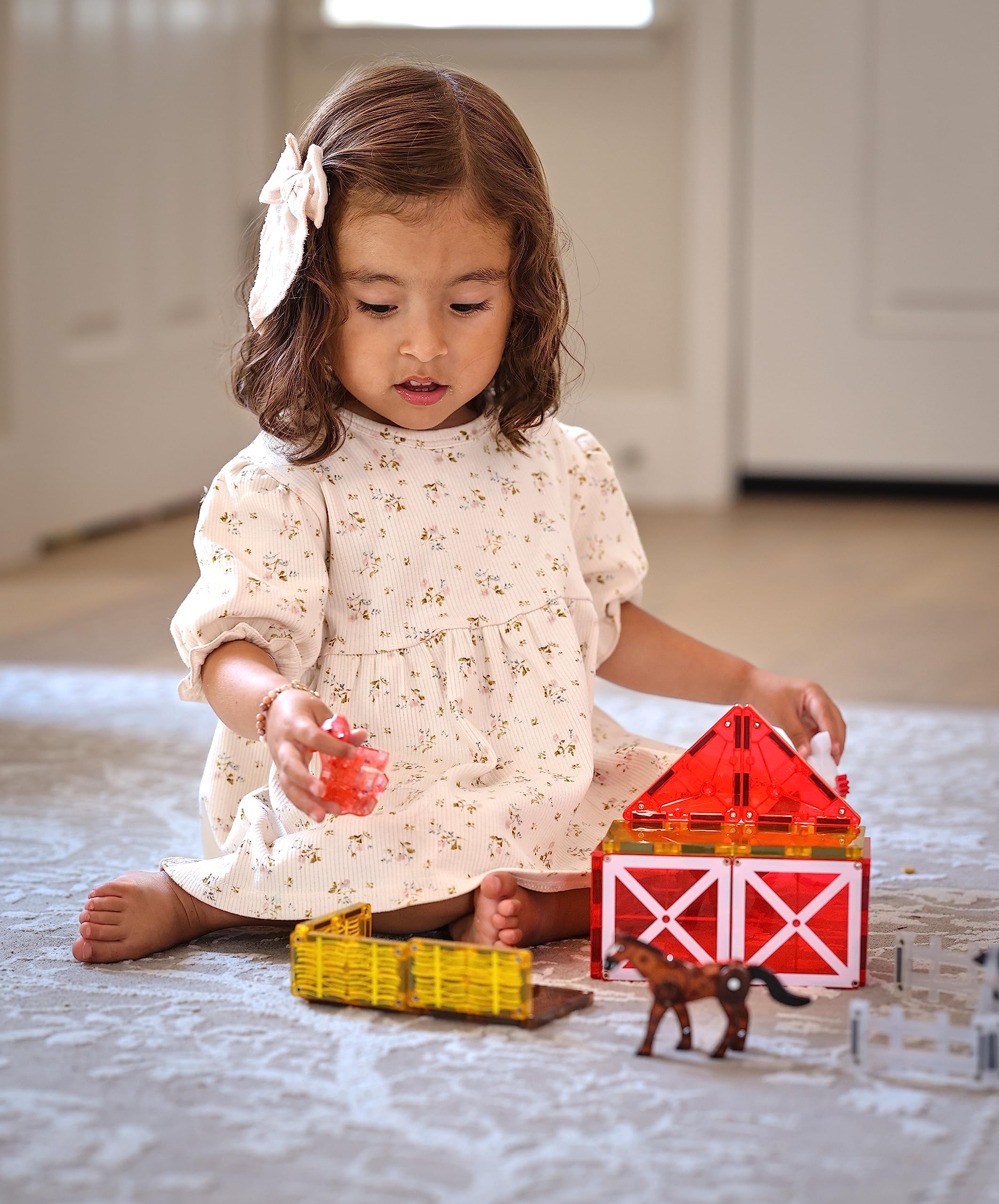 MAGNA-TILES Farm Animals 25-Piece Magnetic Construction Set - Ages 3+ 8