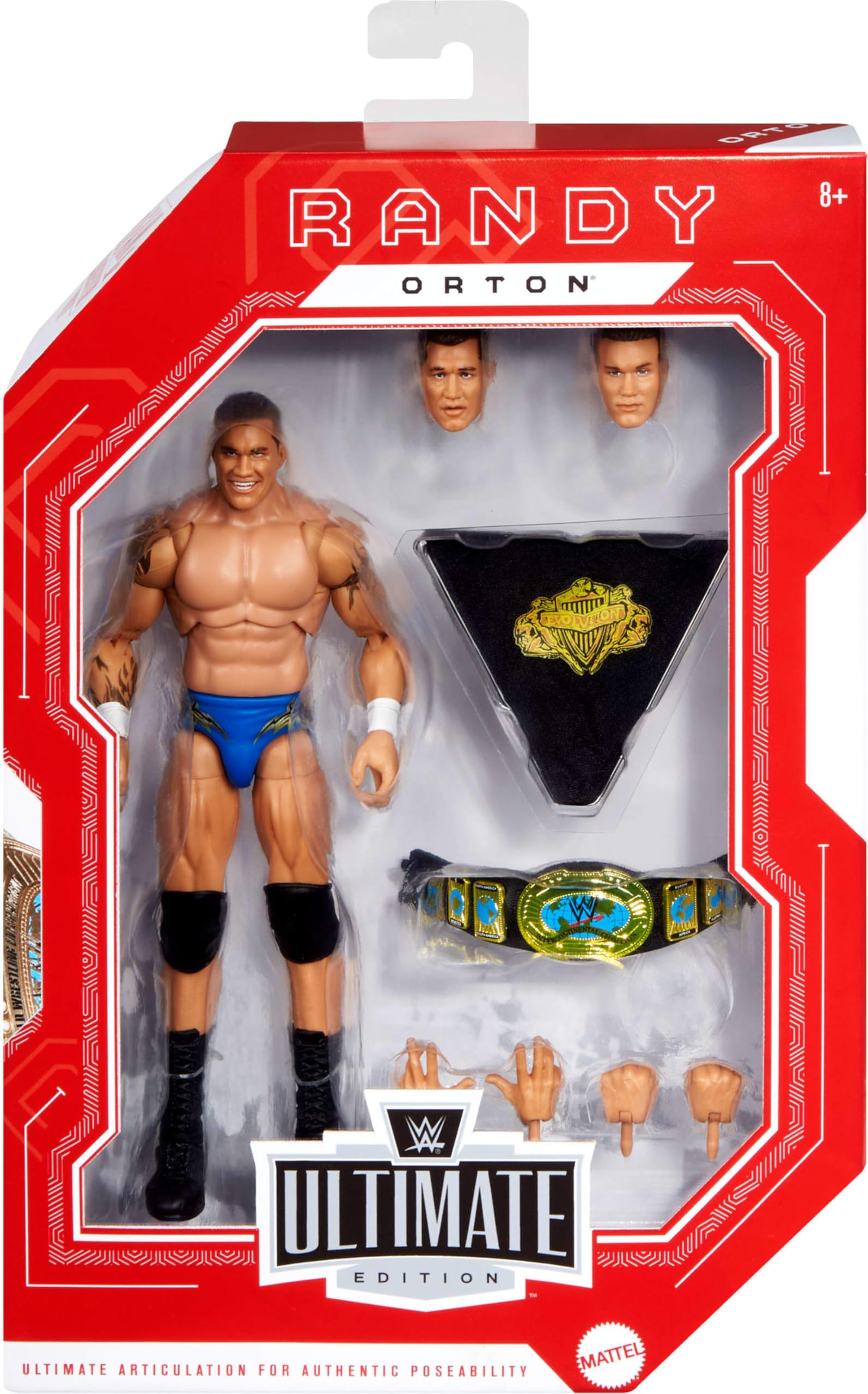 Mattel WWE Ultimate Edition Randy Orton 6-inch Action Figure with 30+ Points of Articulation | Model JCX43