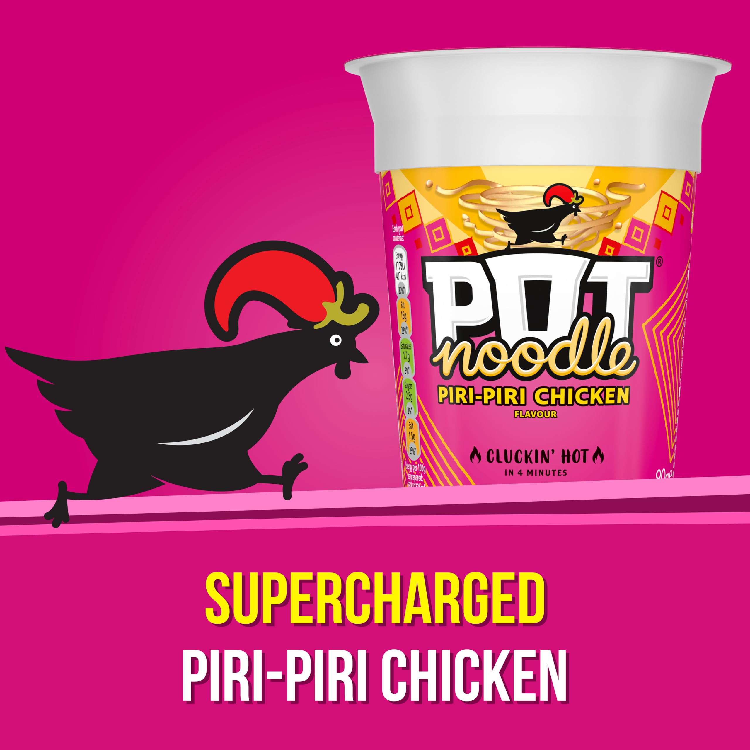 Pot Noodle - Piri-Piri Chicken Instant Noodle Snack, 80g 4