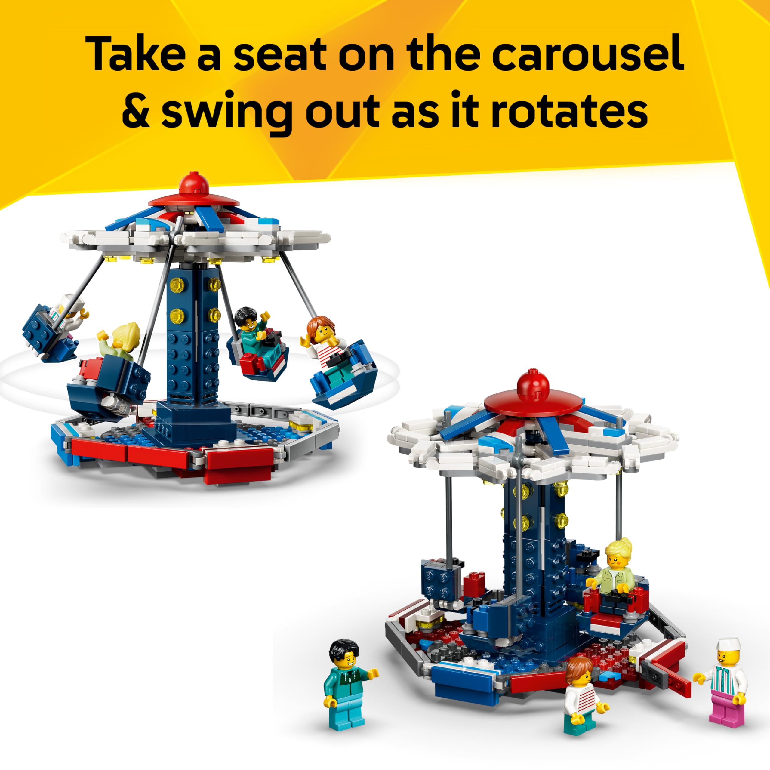 LEGO Creator 3 in 1 Iconic Ferris Wheel Building Set - 3 Amusement Park Rides, 4 Minifigures, Ages 8+ 7