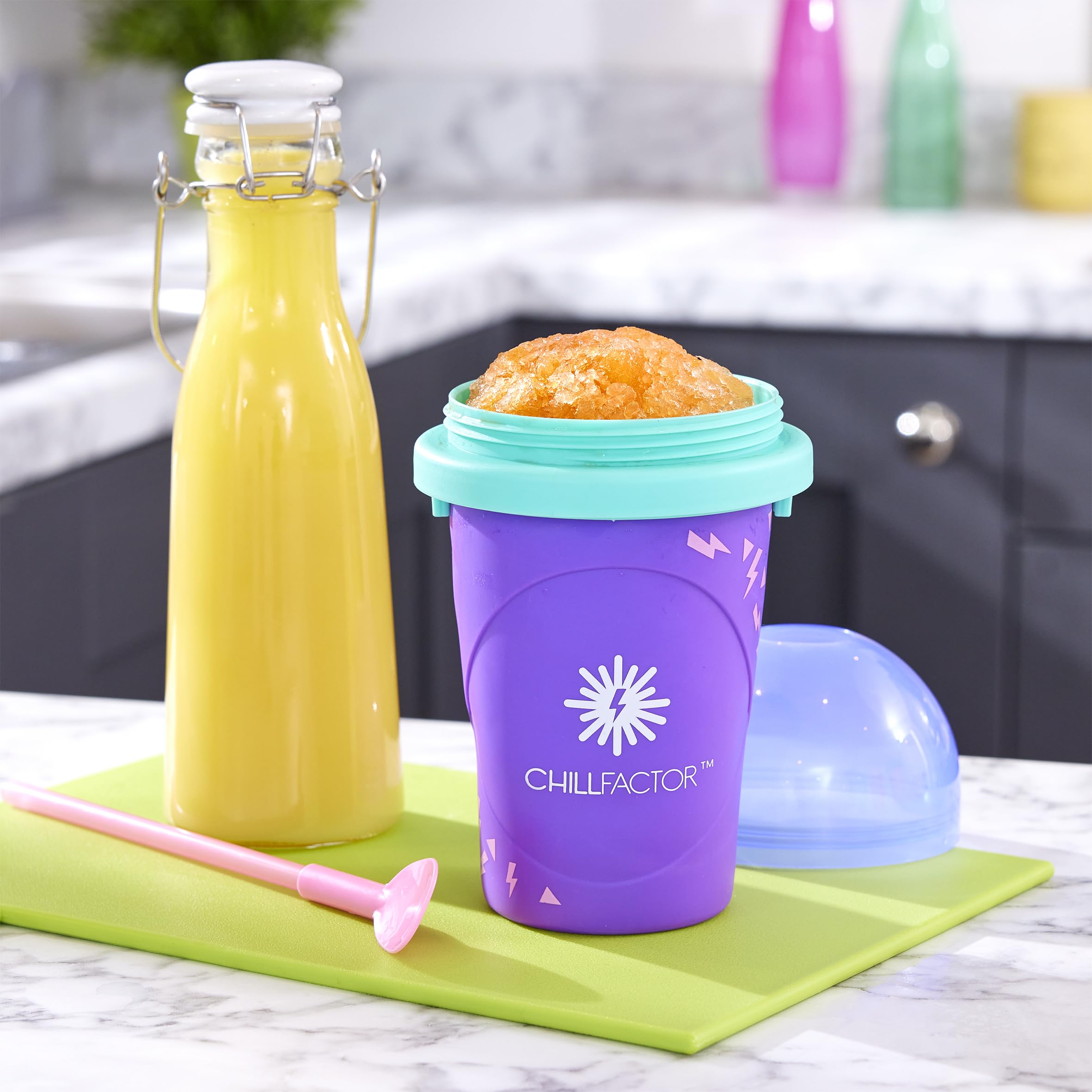 Chill Factor Colour Shock Slushy Maker - Power Purple | Reusable | Ages 3+ 2