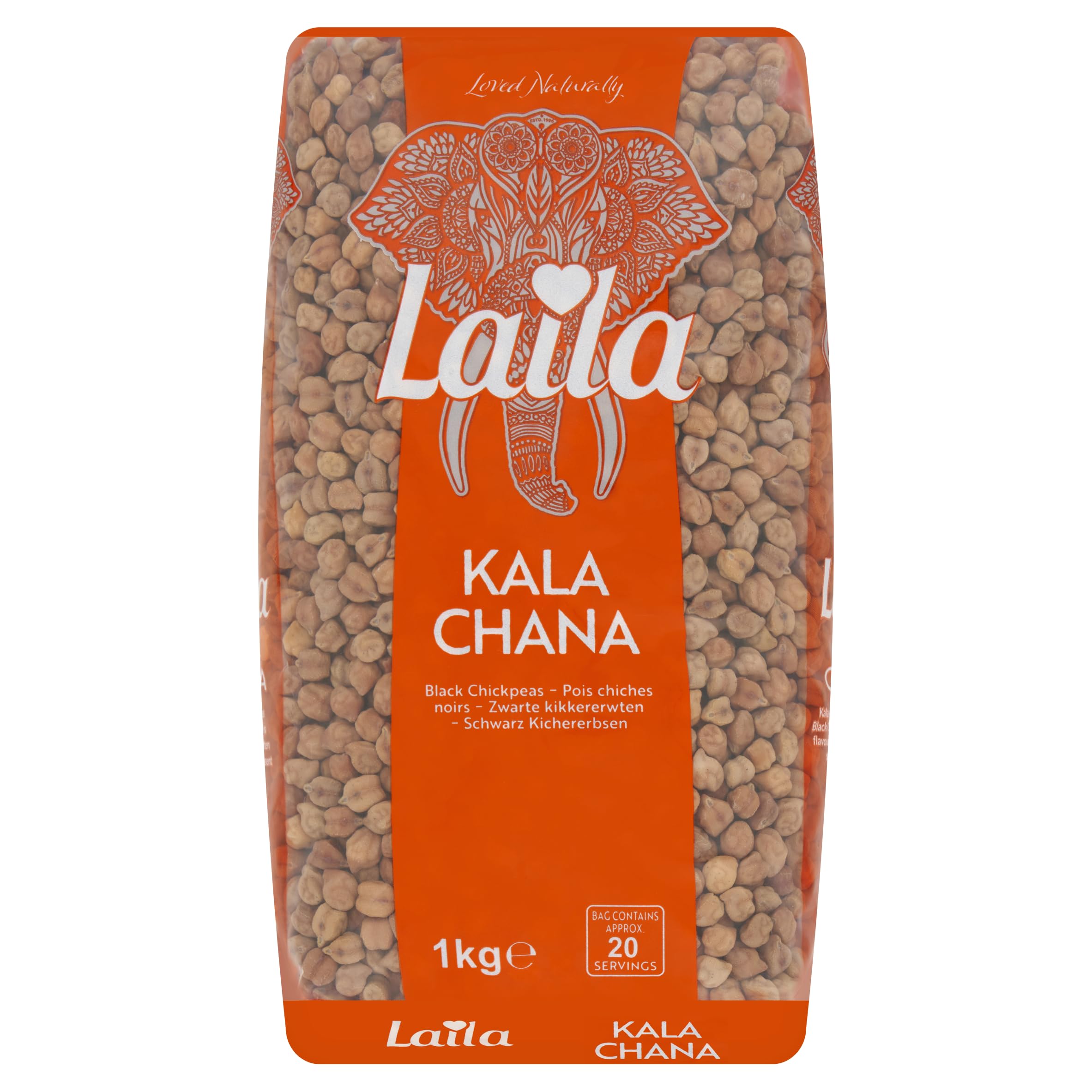 LAILA Kala Chana (Black Chickpeas) - Whole, 1kg Pack for Authentic Indian Cooking 1
