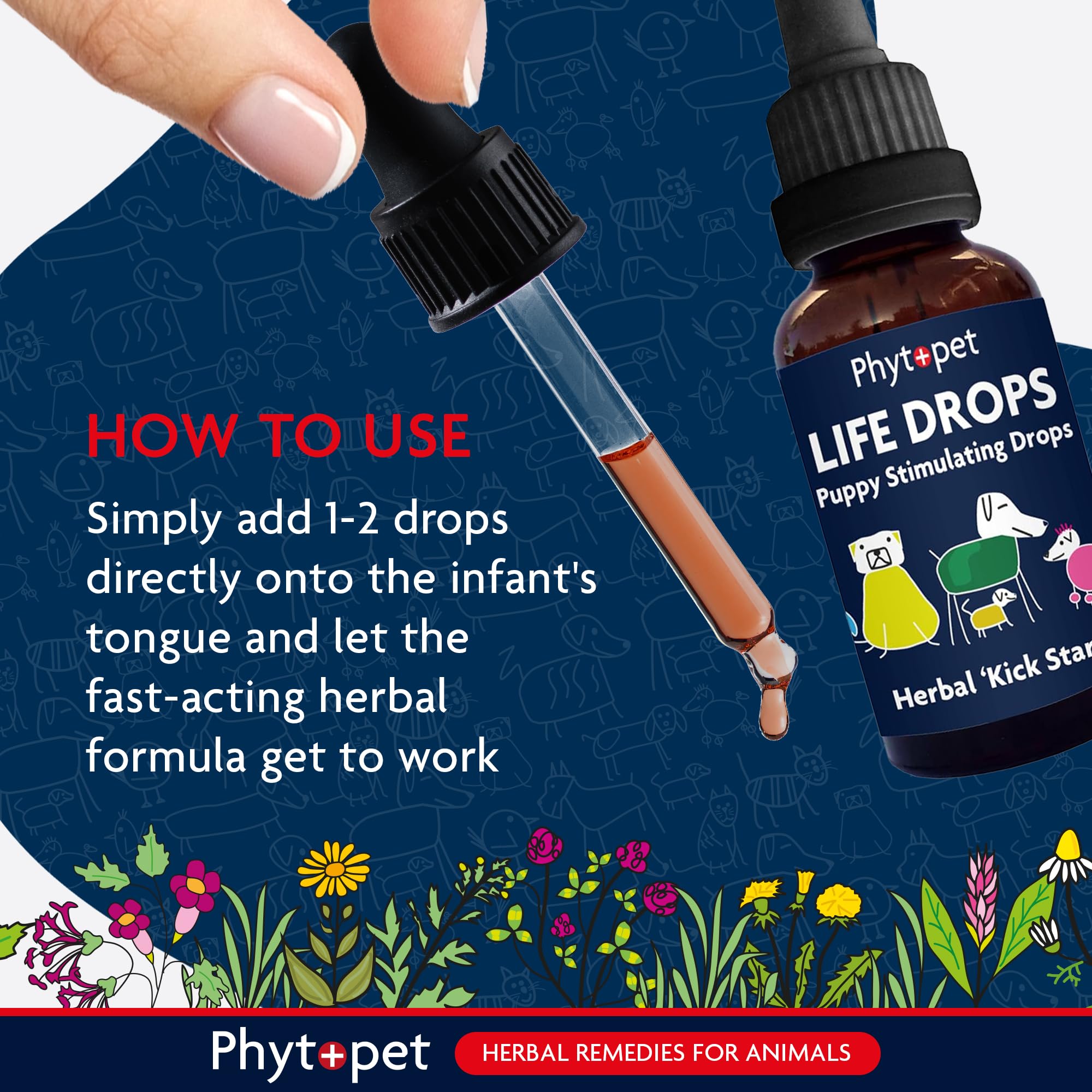 Phytopet Life Drops - Natural Herbal Stimulant for Newborn & Elderly Pets | 10 ml 5