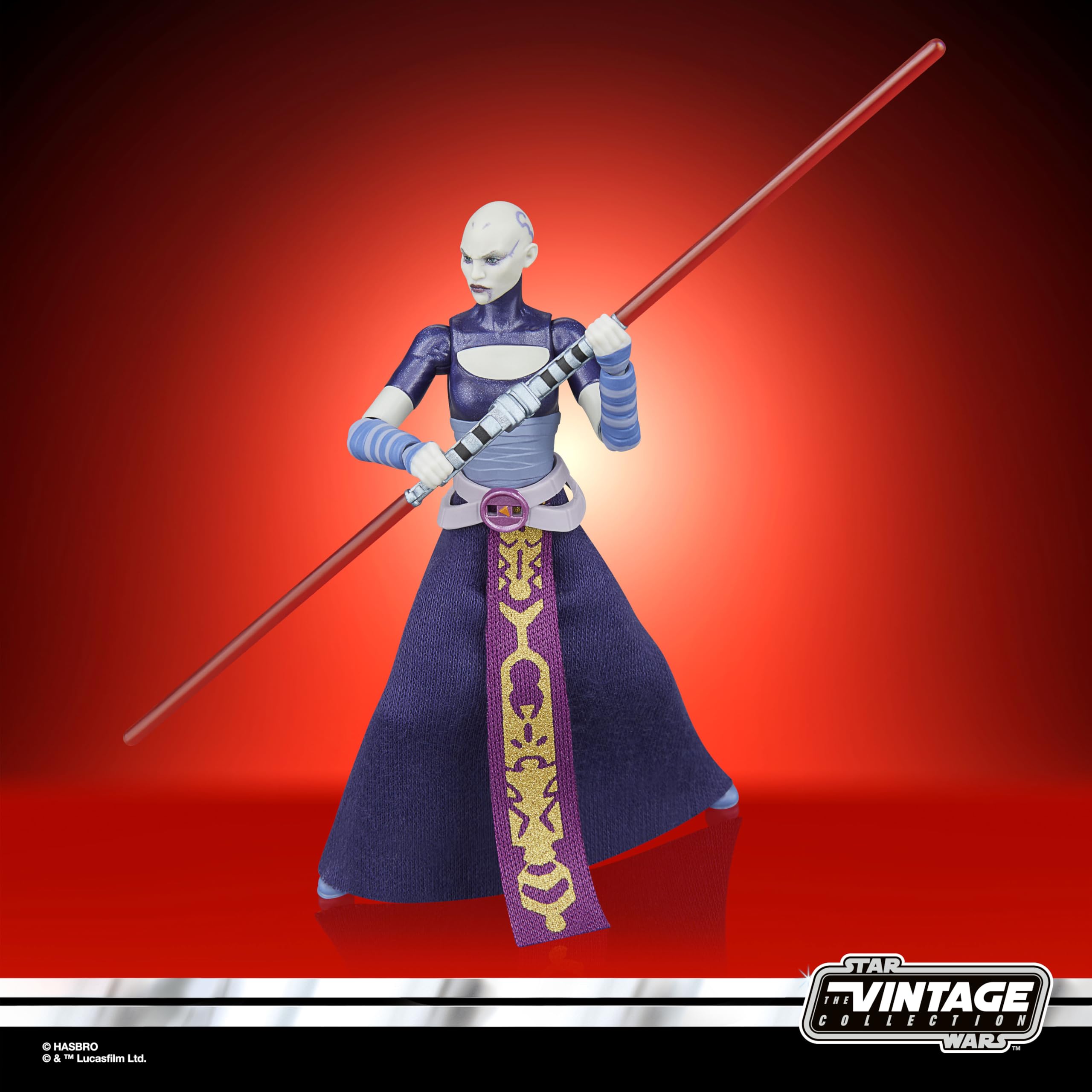 Star Wars The Vintage Collection Asajj Ventress Action Figure - 9.5 cm Scale, The Clone Wars Series-Inspired Collectible