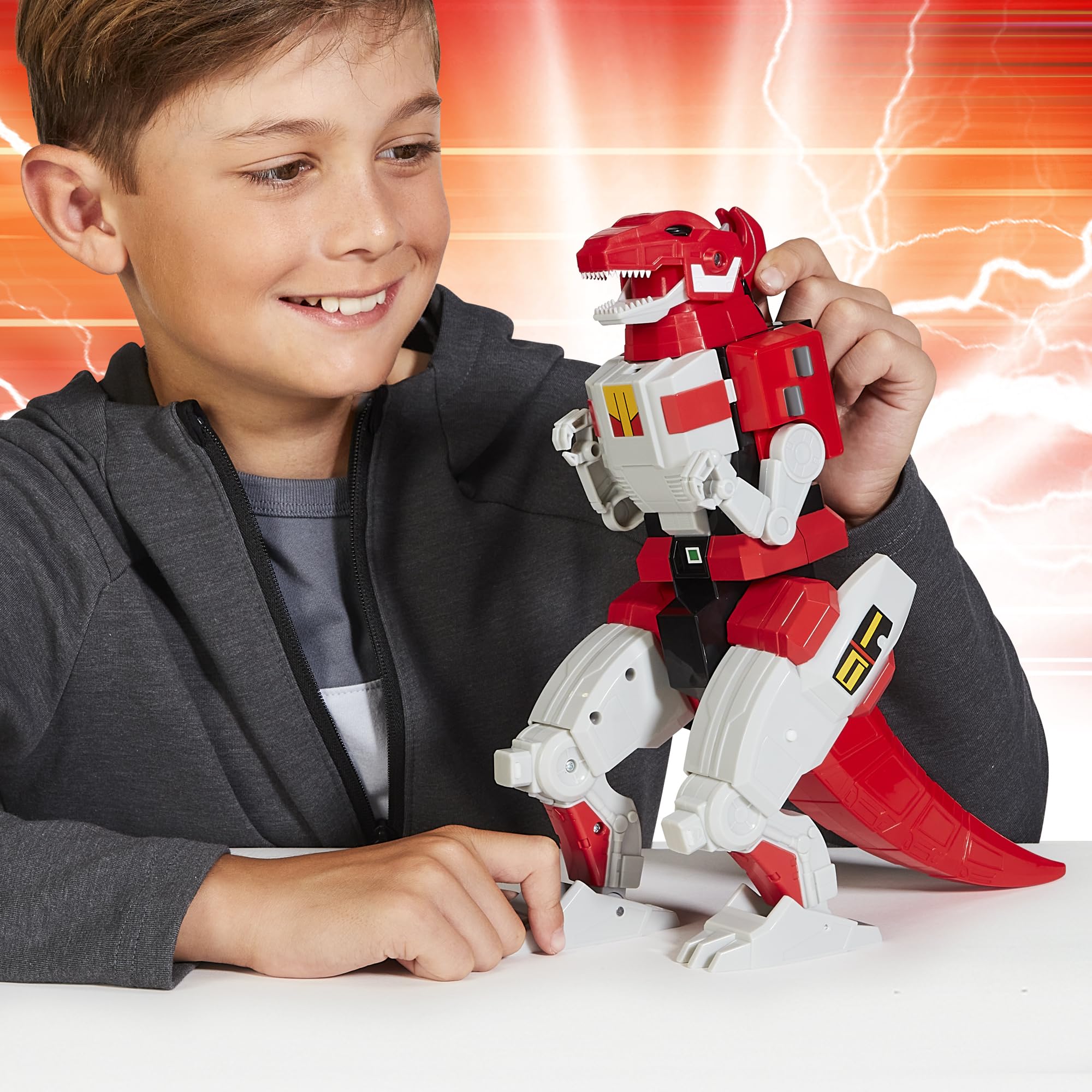 Power Rangers Mighty Morphin Re-Ignition Tyrannosaurus Deluxe Combinable Dinozord - Action Figure for Kids 5