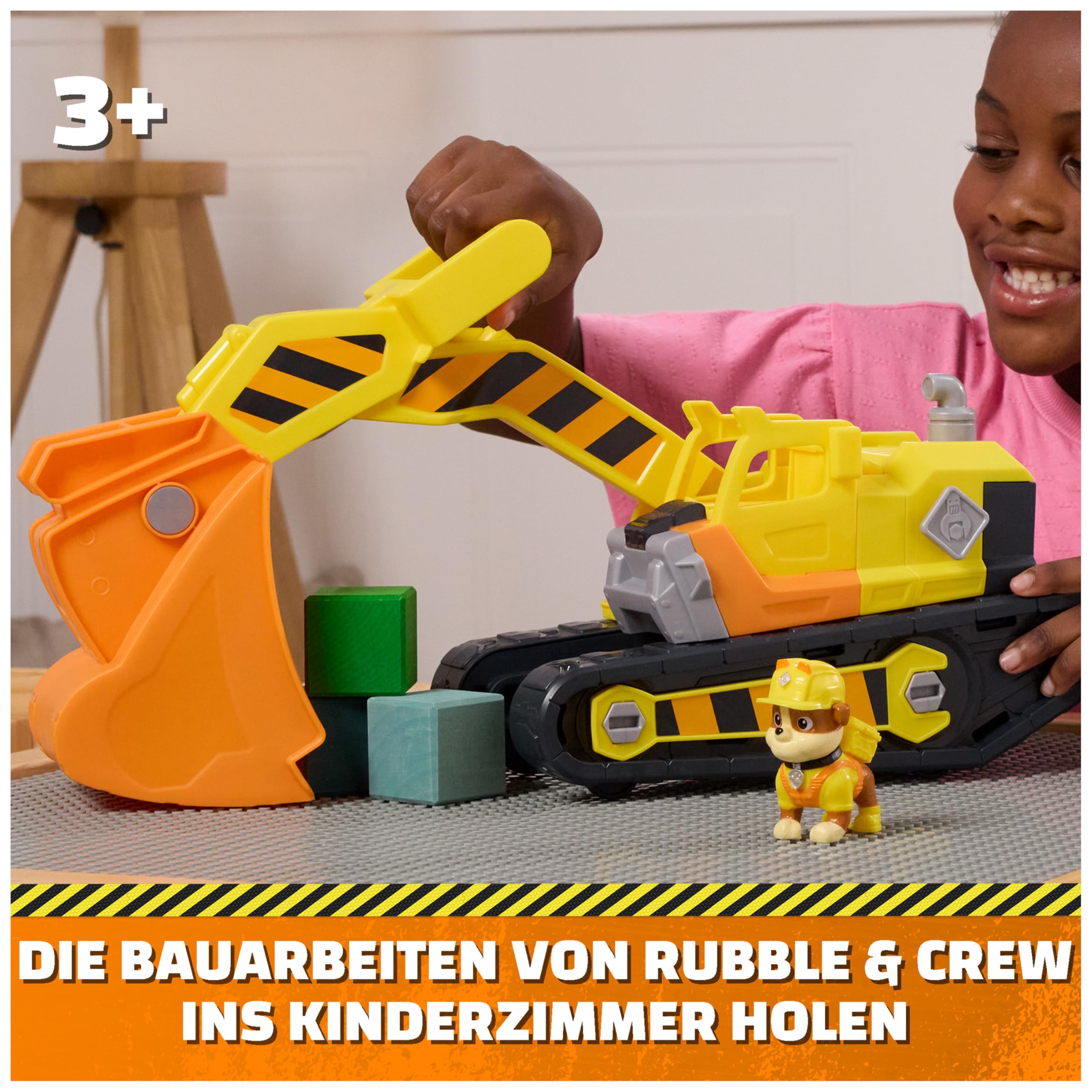 Rubble & Crew Rubble's Ultimate Tool Bulldozer Vehicle with 4 Tools and Figure | Ages 3+ 5