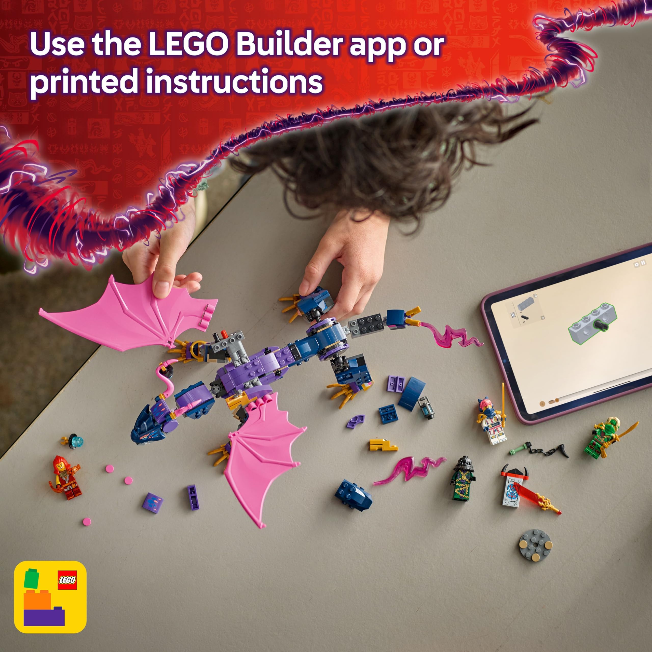 LEGO NINJAGO Rontu the Master Dragon 71842 Building Set | Ages 7+ | 4 Minifigures 6