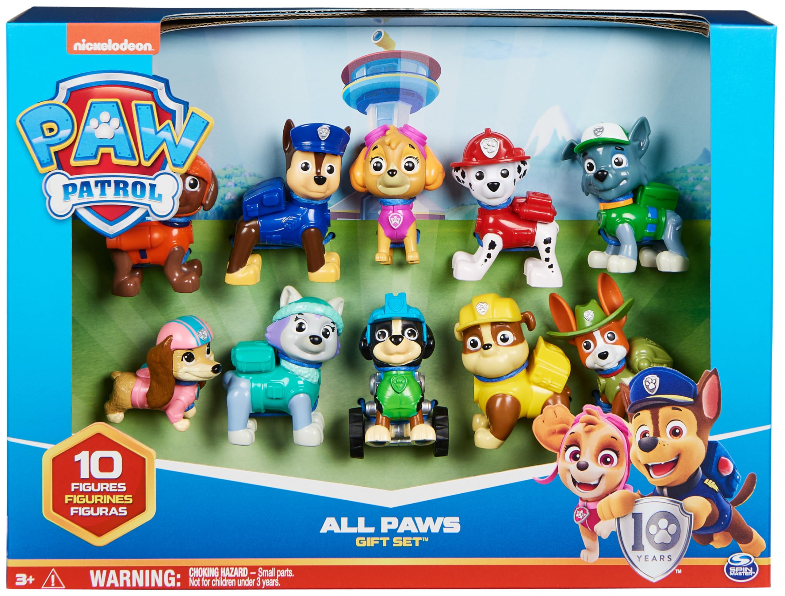 Paw Patrol 10th Anniversary All Paws On Deck Toy Figures Gift Pack with 10 Figures 2