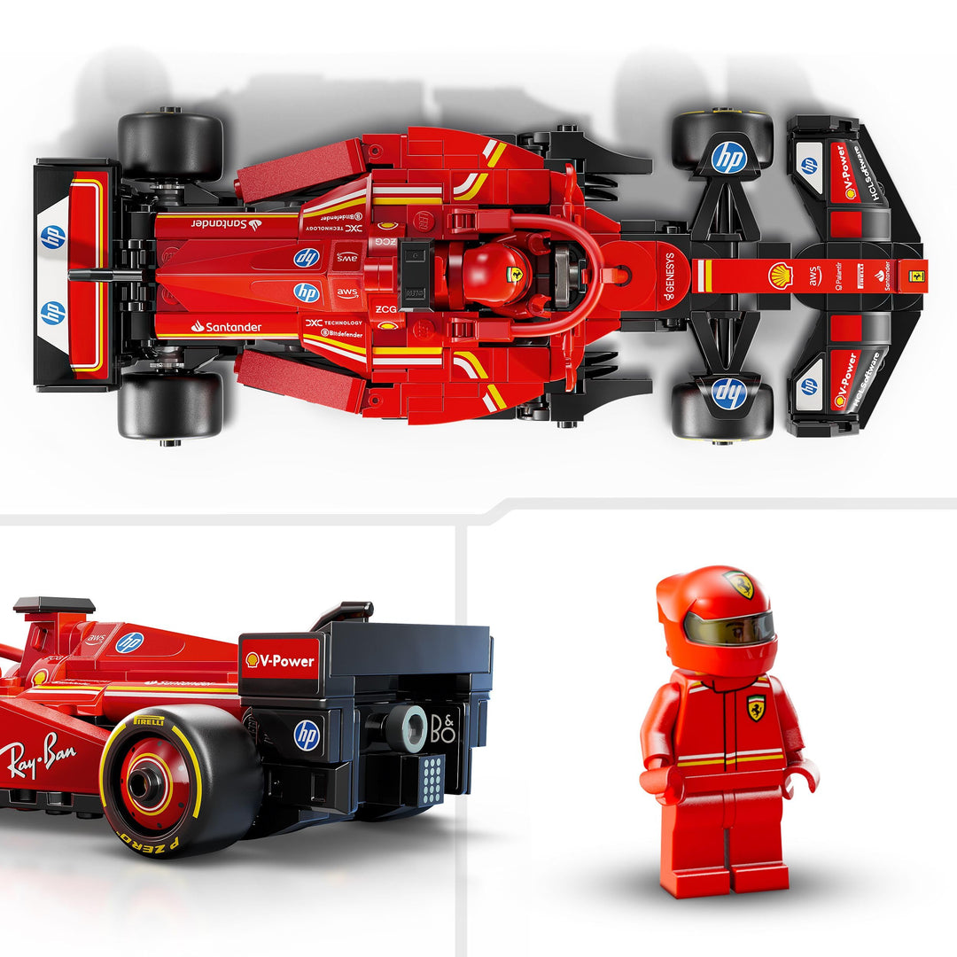 LEGO Speed Champions Ferrari SF-24 F1 Race Car Toy with Driver Minifigure - Building Set for Ages 10+