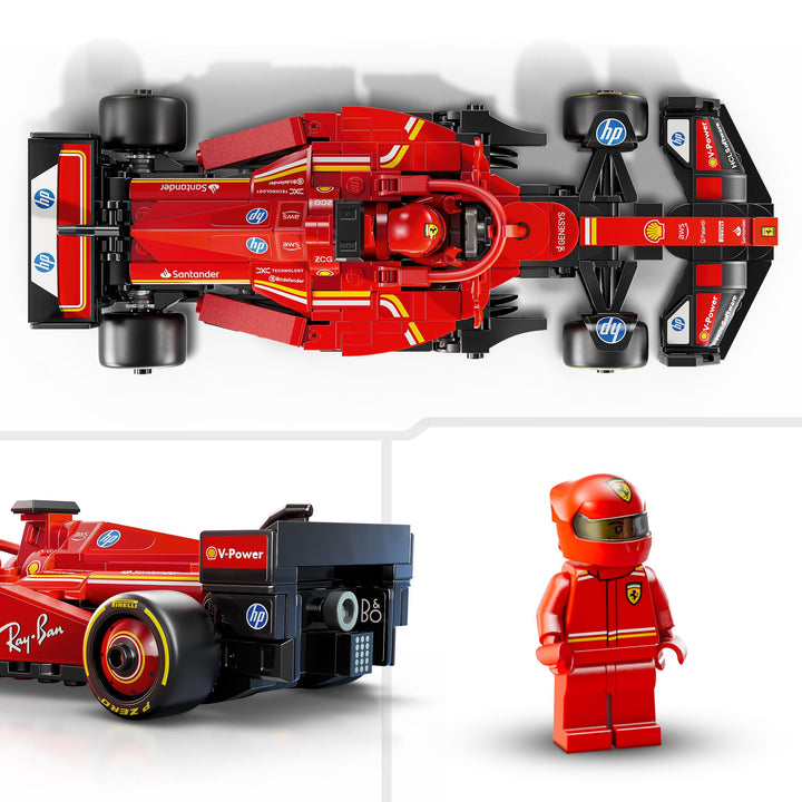 LEGO Speed Champions Ferrari SF-24 F1 Race Car Toy with Driver Minifigure - Building Set for Ages 10+