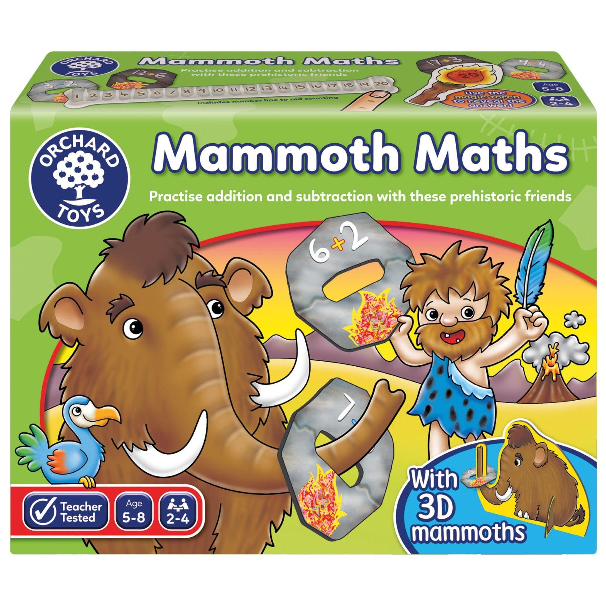Orchard Toys - Mammoth Maths Game Educational Addition and Subtraction Board Game 11