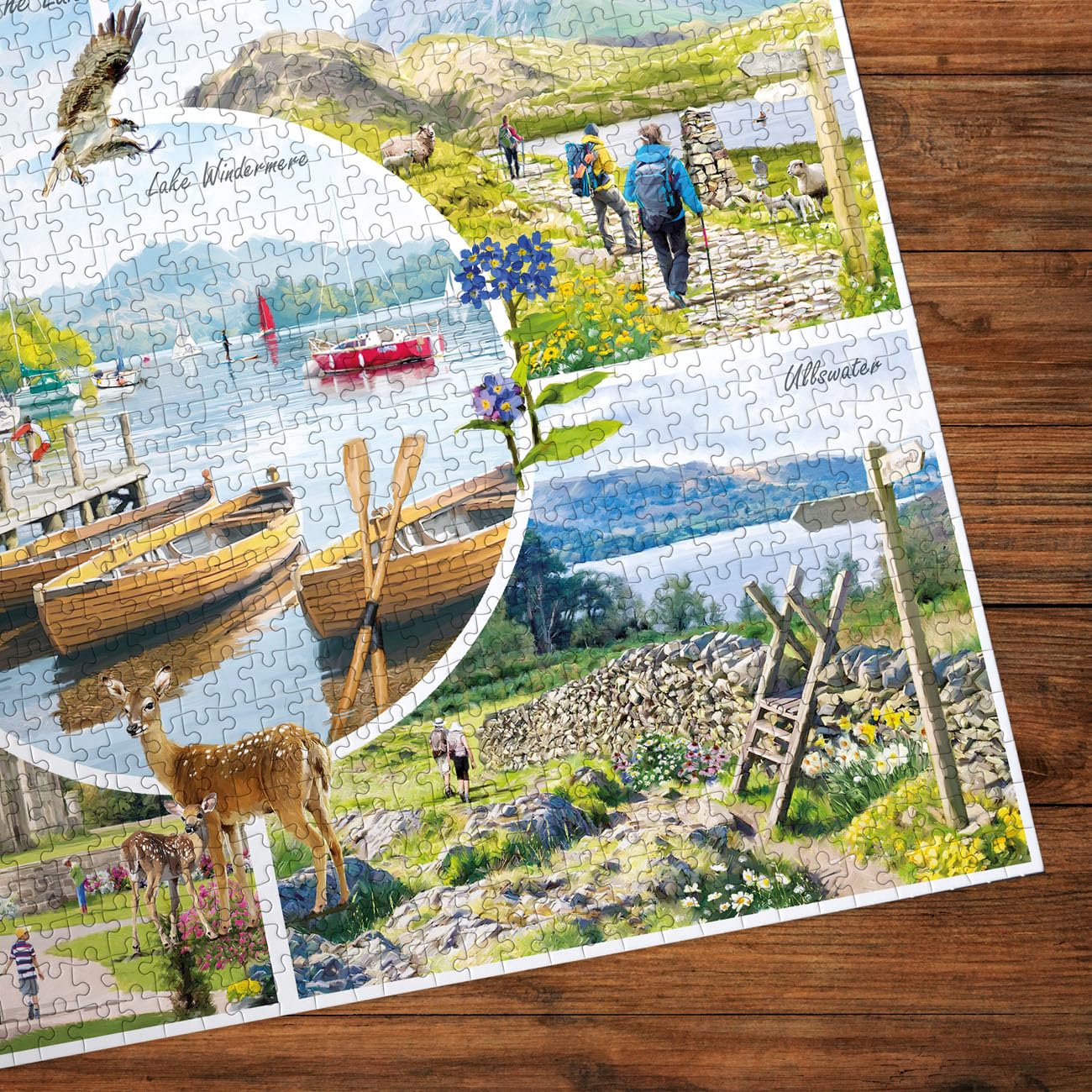 Gibsons The Lake District 1000 Piece Jigsaw Puzzle for Adults | Richard MacNeil Montage 3