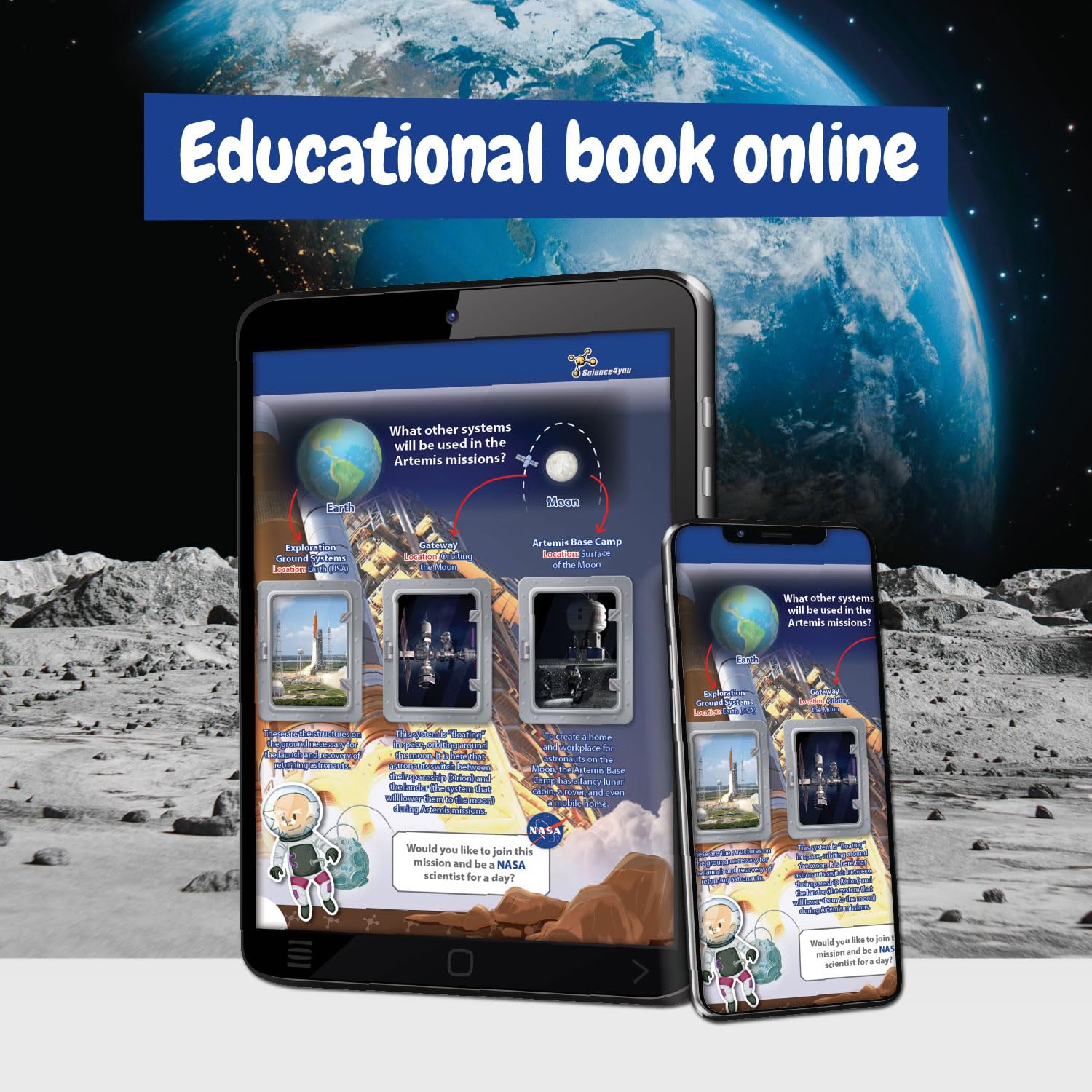 Science4you Moon Station NASA Terrarium Kit - Glow in the Dark Space Ecosystem for Kids 8+ 6