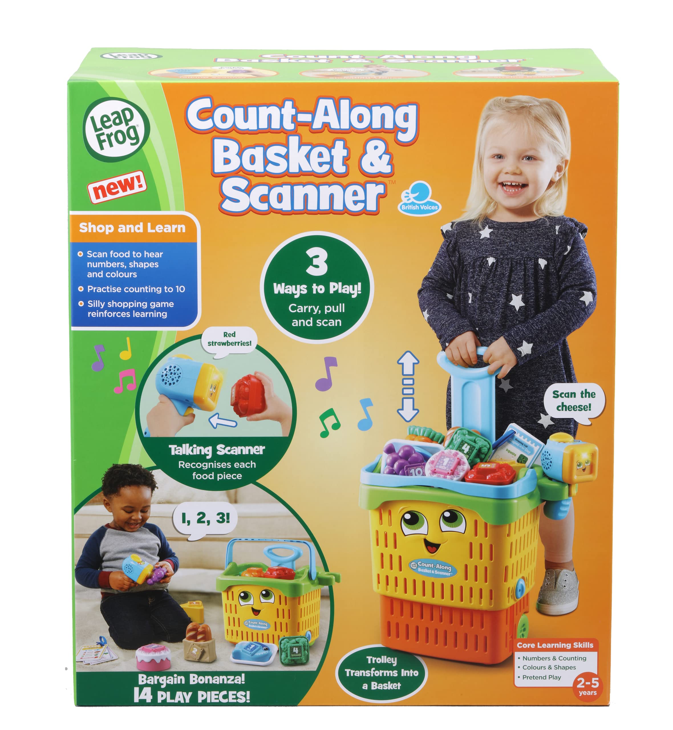 LeapFrog Count-Along Basket & Scanner Roleplay Toy | Ages 2-5 Years | Interactive Learning 4