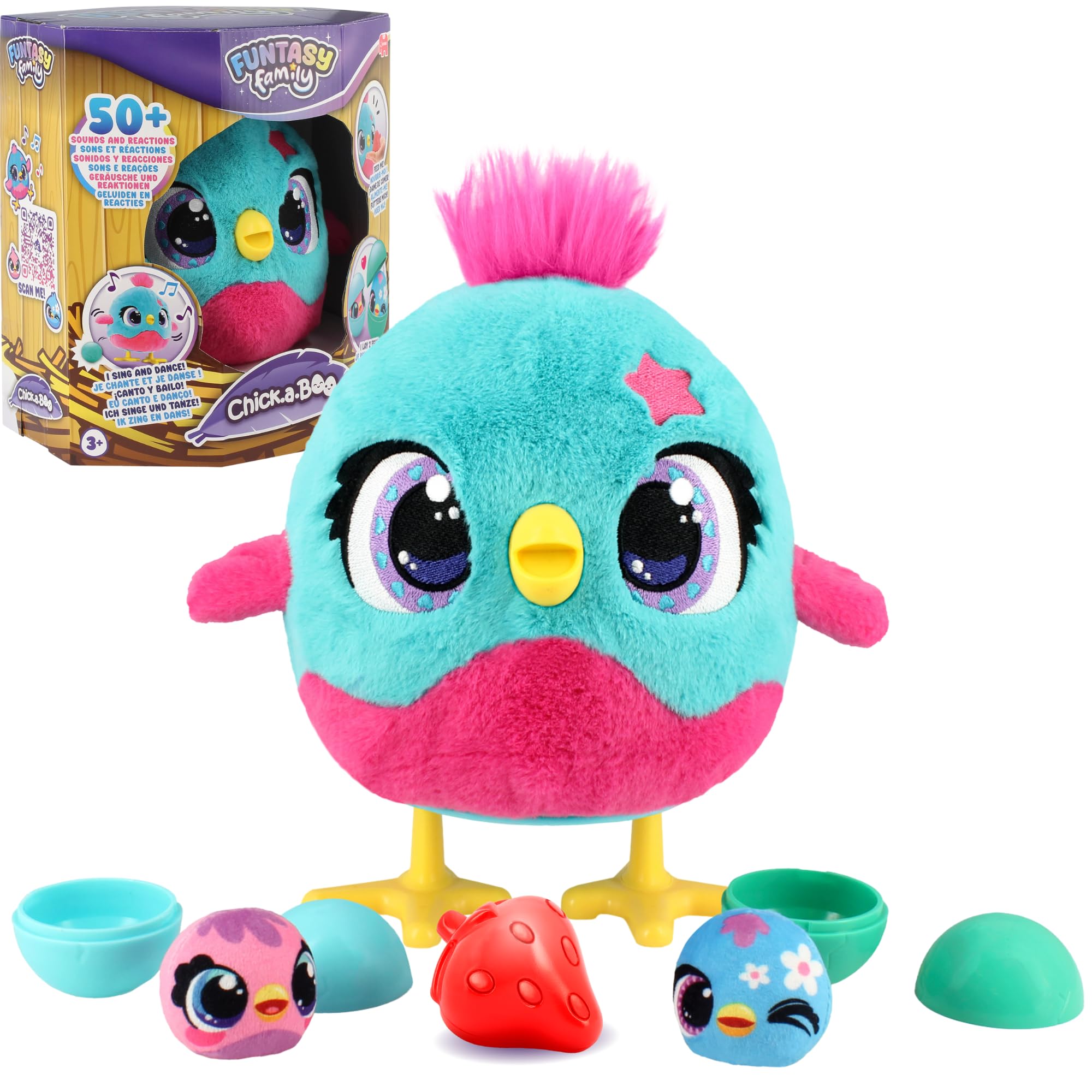 Funtasy Family Chick-A-Boo Interactive Plush Toy - Dances, Sings, Lays Eggs | Ages 3+ 1