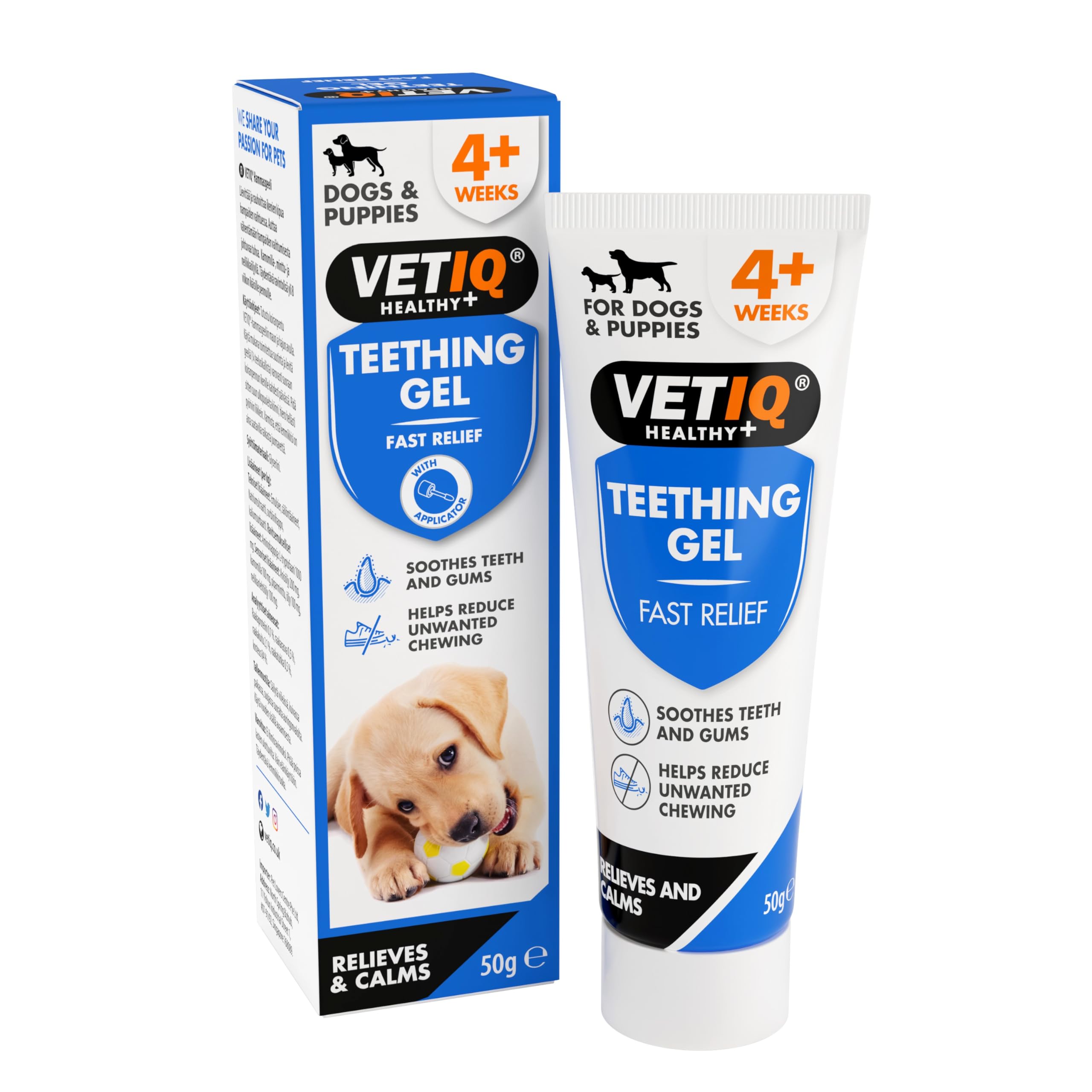 VETIQ Teething Gel for Puppies - Soothes Sore Gums | 50g Gel