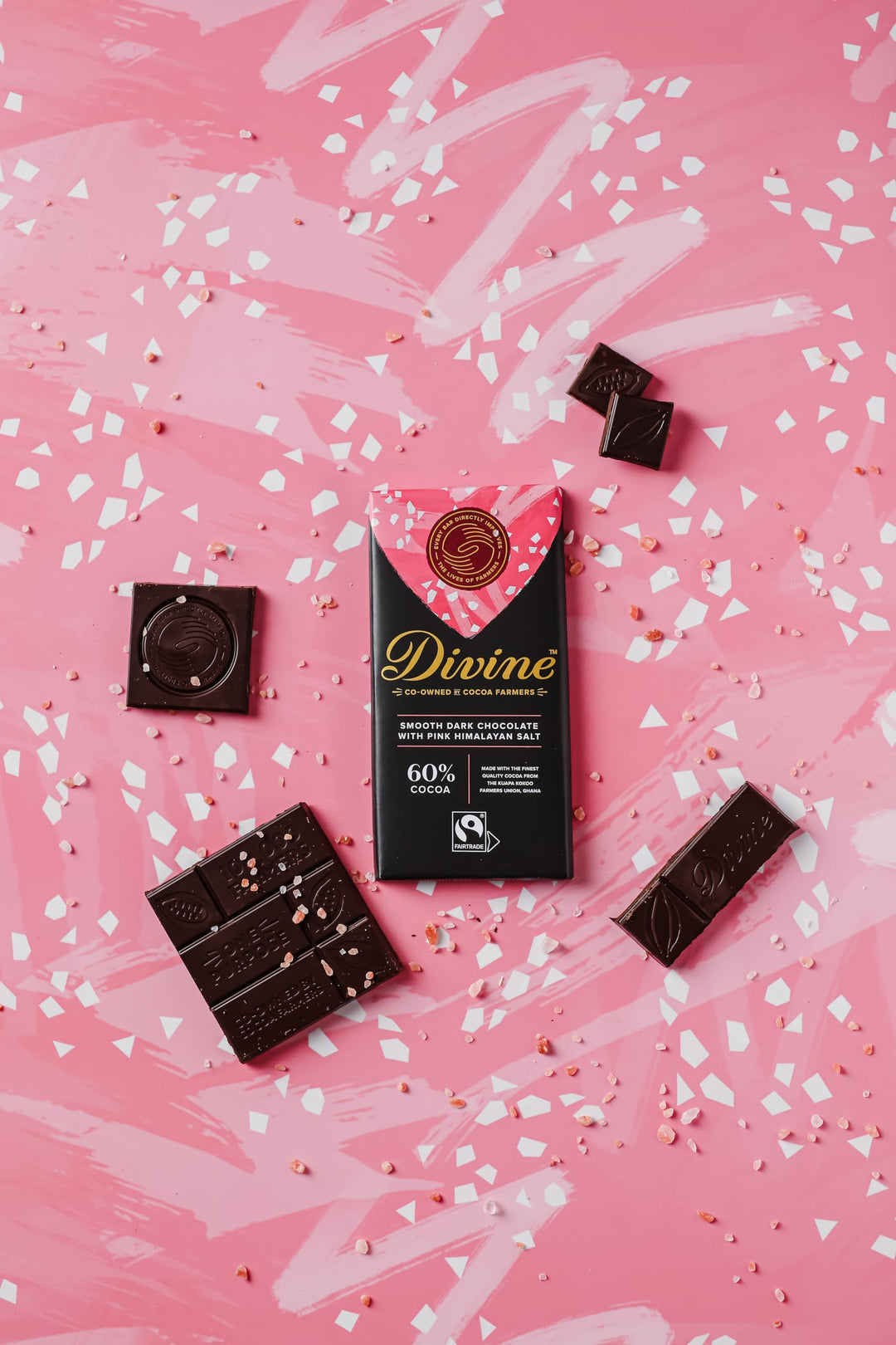 Divine - 60% Dark Chocolate with Pink Himalayan Salt (90 g)