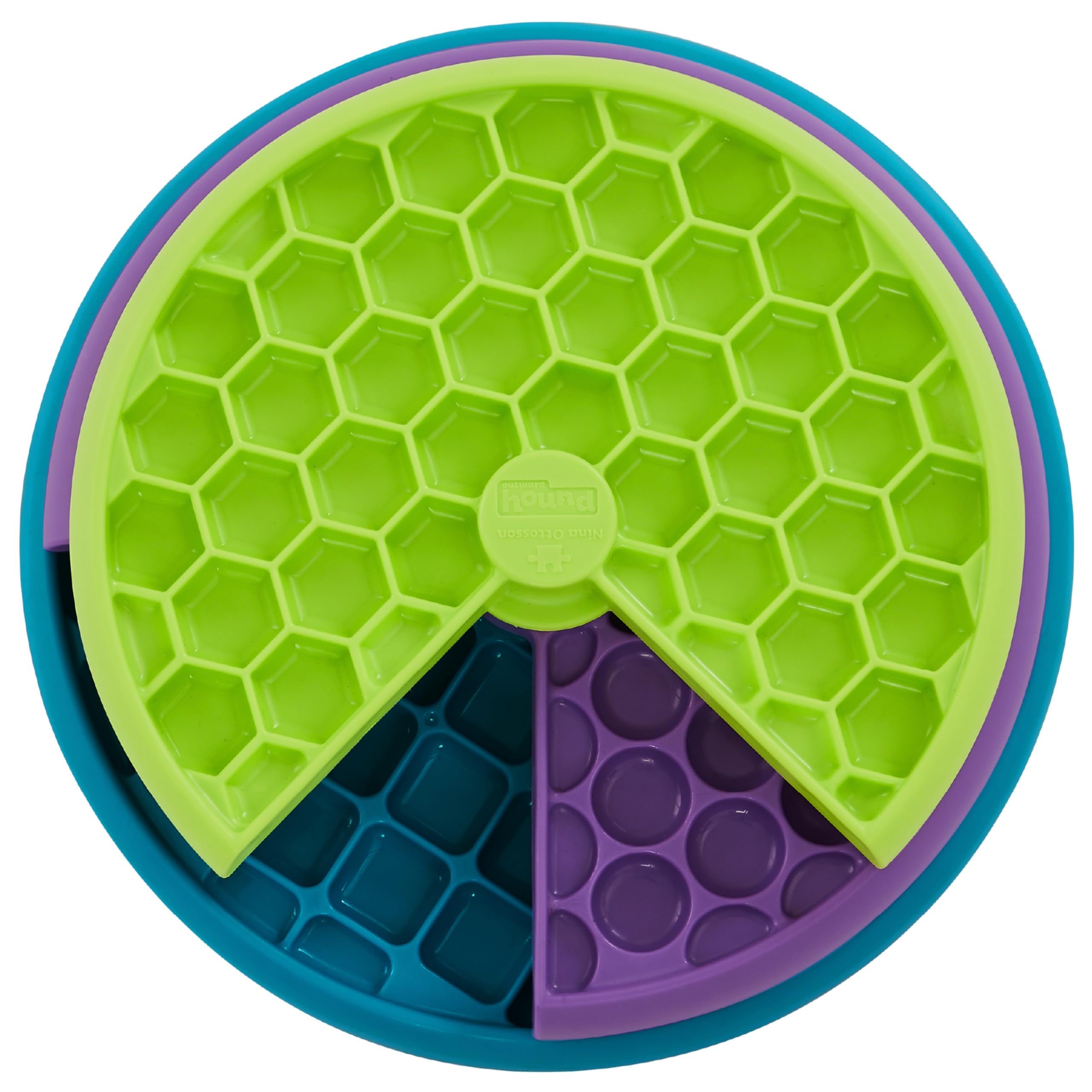 Outward Hound Nina Ottosson Lickin' Layers Interactive Dog Puzzle Game - Level 2 | Medium Size
