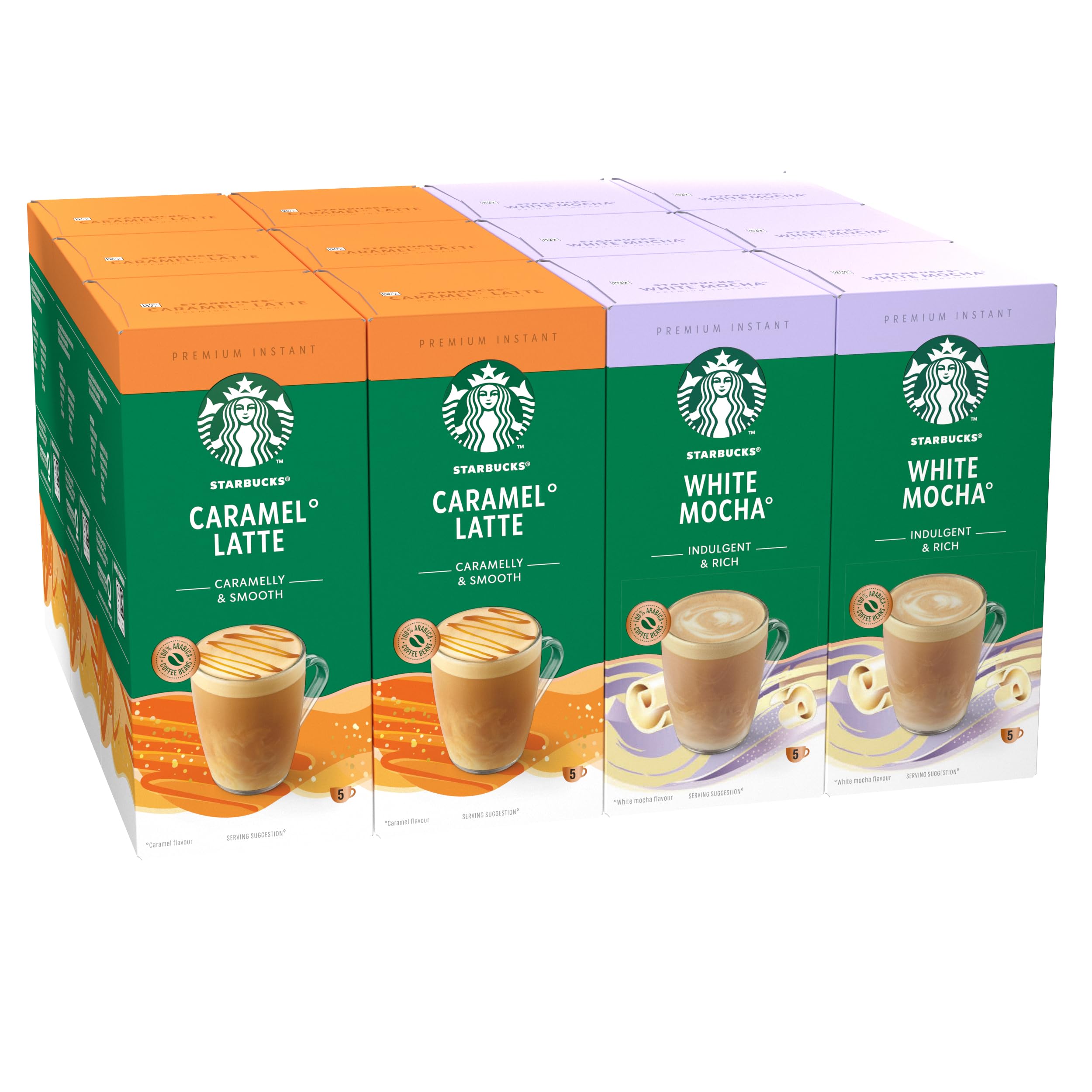 STARBUCKS - Premium Mix Instant Coffee Variety Pack 12 x 5 (60 Sachets)