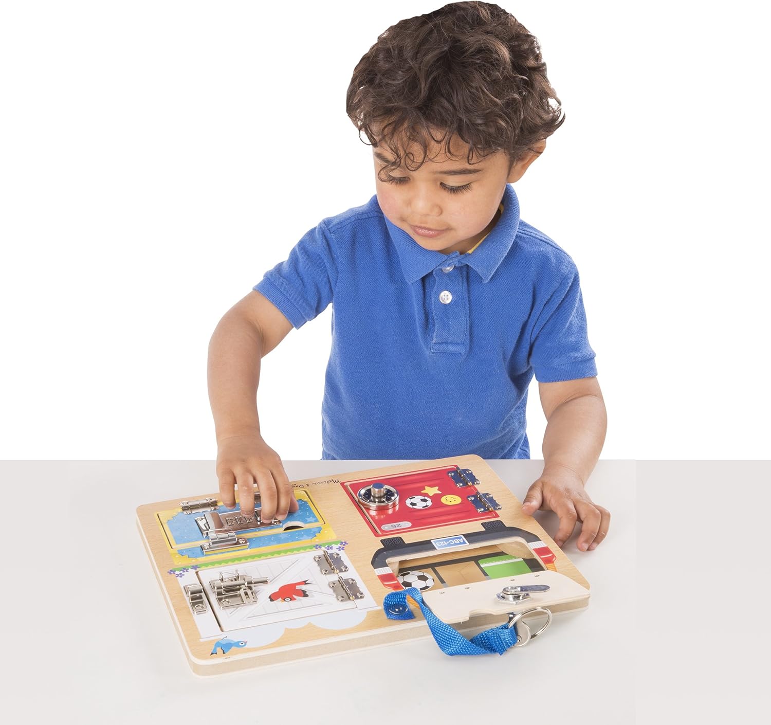 Melissa & Doug Locks & Latches Board - Educational Wooden Toy for Ages 3+ 7