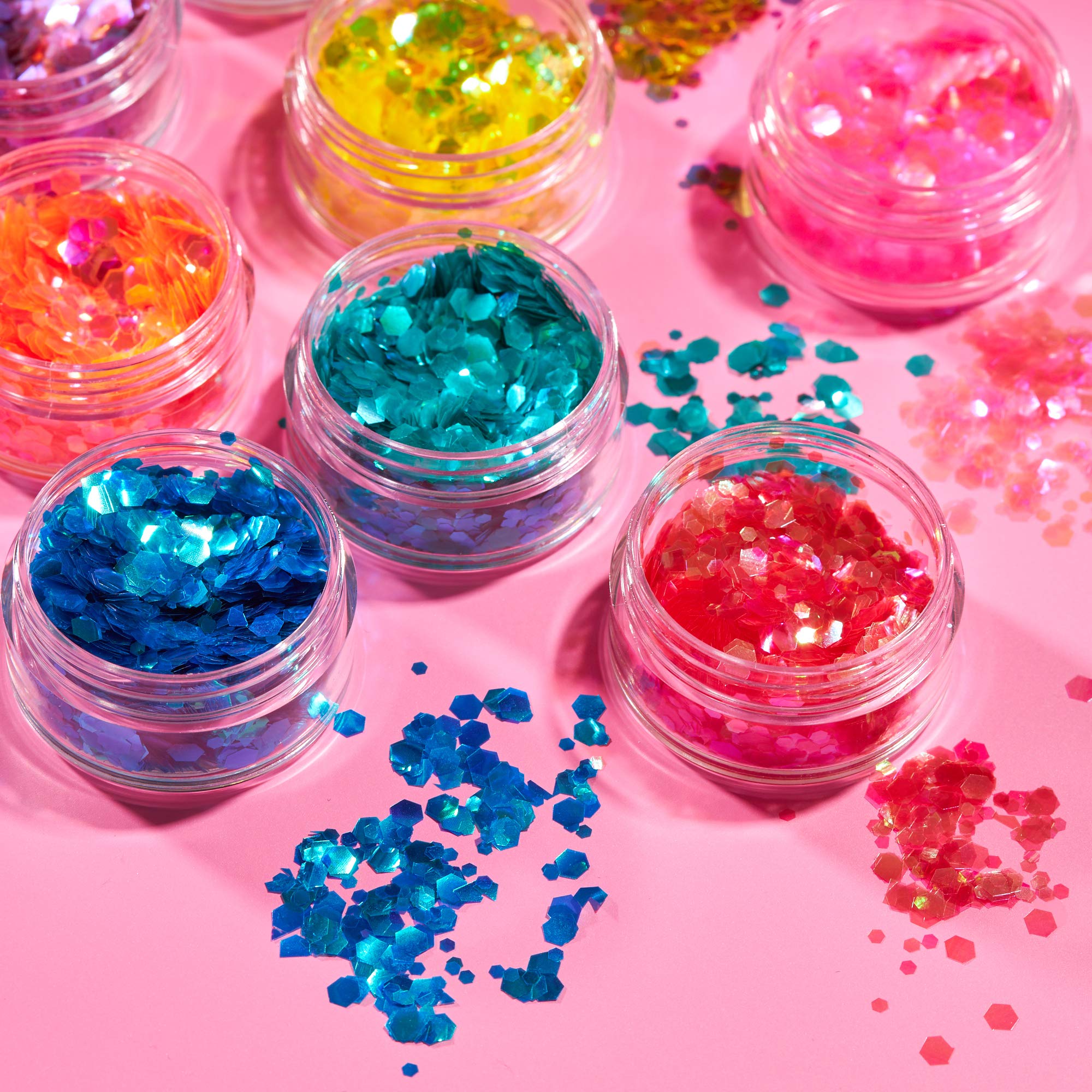 Moon Glitter Iridescent Chunky Glitter - Yellow, Cosmetic Grade, 3g 7